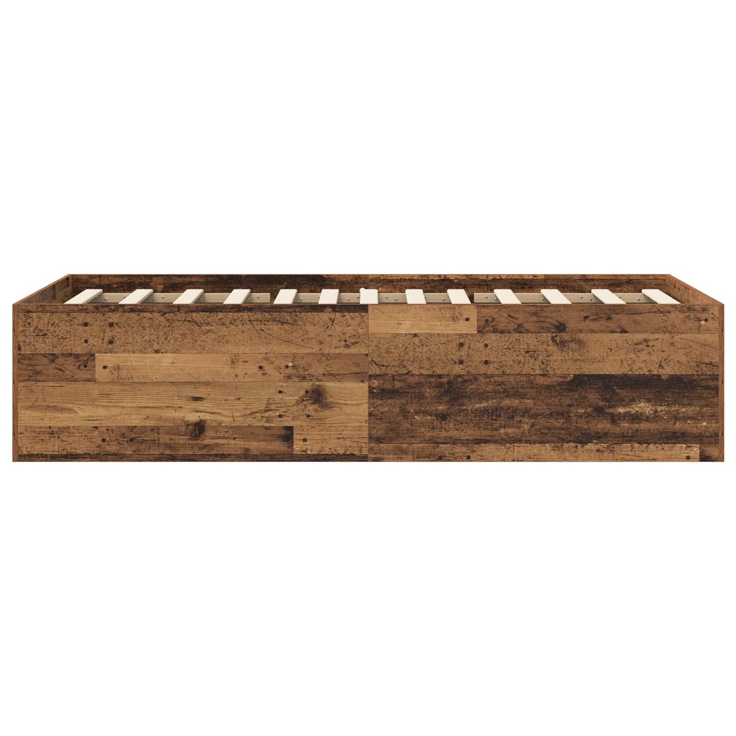 vidaXL Κρεβάτι δαπέδου Παλαιωμένο ξύλο 80 x 200 cm Επεξεργασμένο Ξύλο