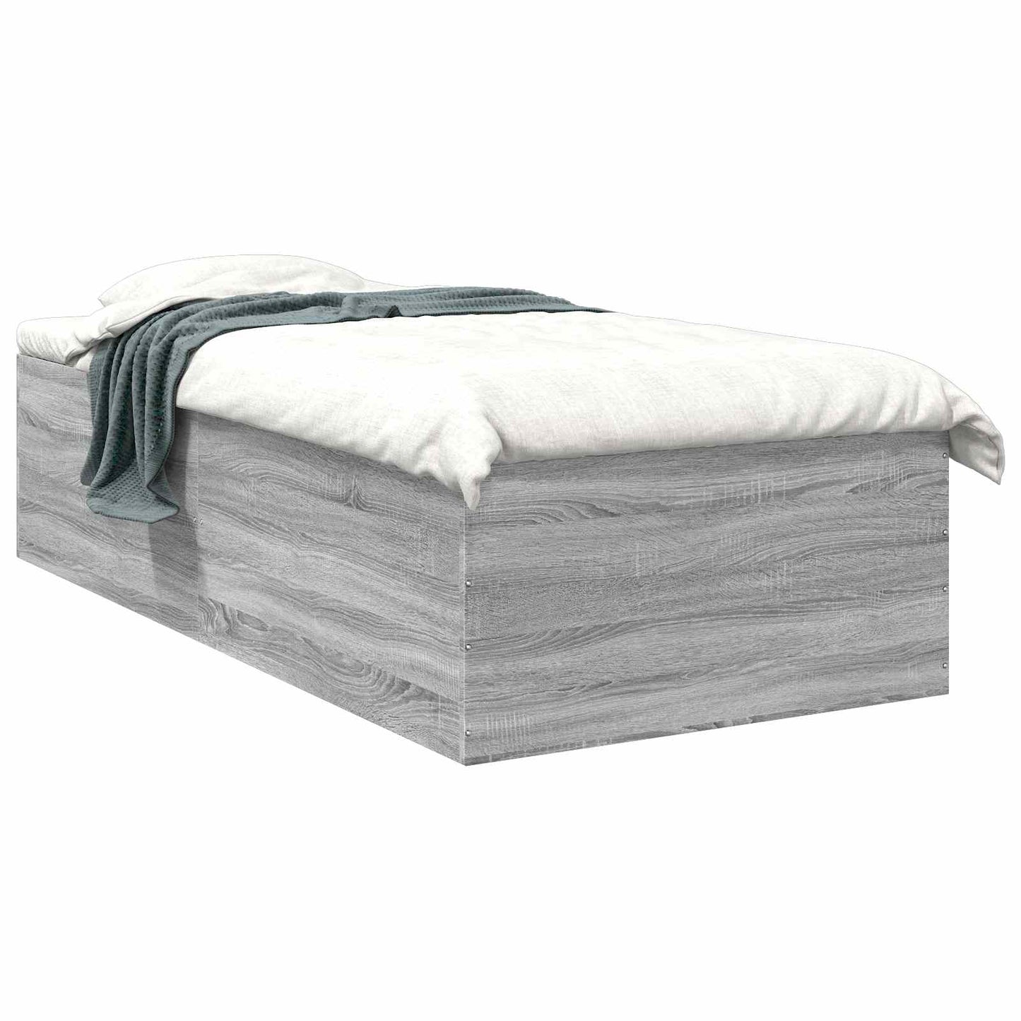 vidaXL Κρεβάτι δαπέδου Γκρι Sonoma 80 x 200 cm Επεξεργασμένο Ξύλο