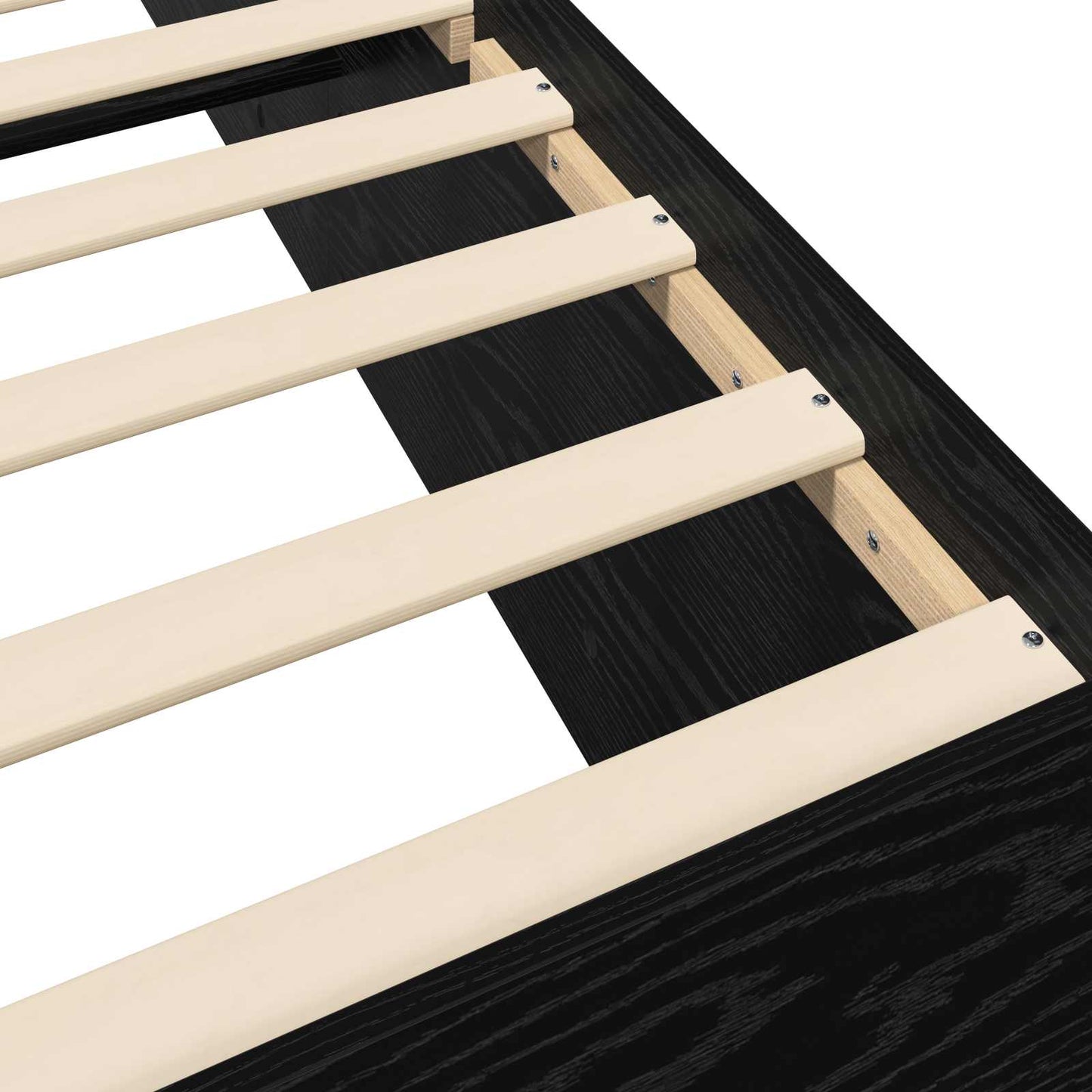 vidaXL Κρεβάτι δαπέδου Μαύρη Δρυς 80 x 200 cm Επεξεργασμένο Ξύλο