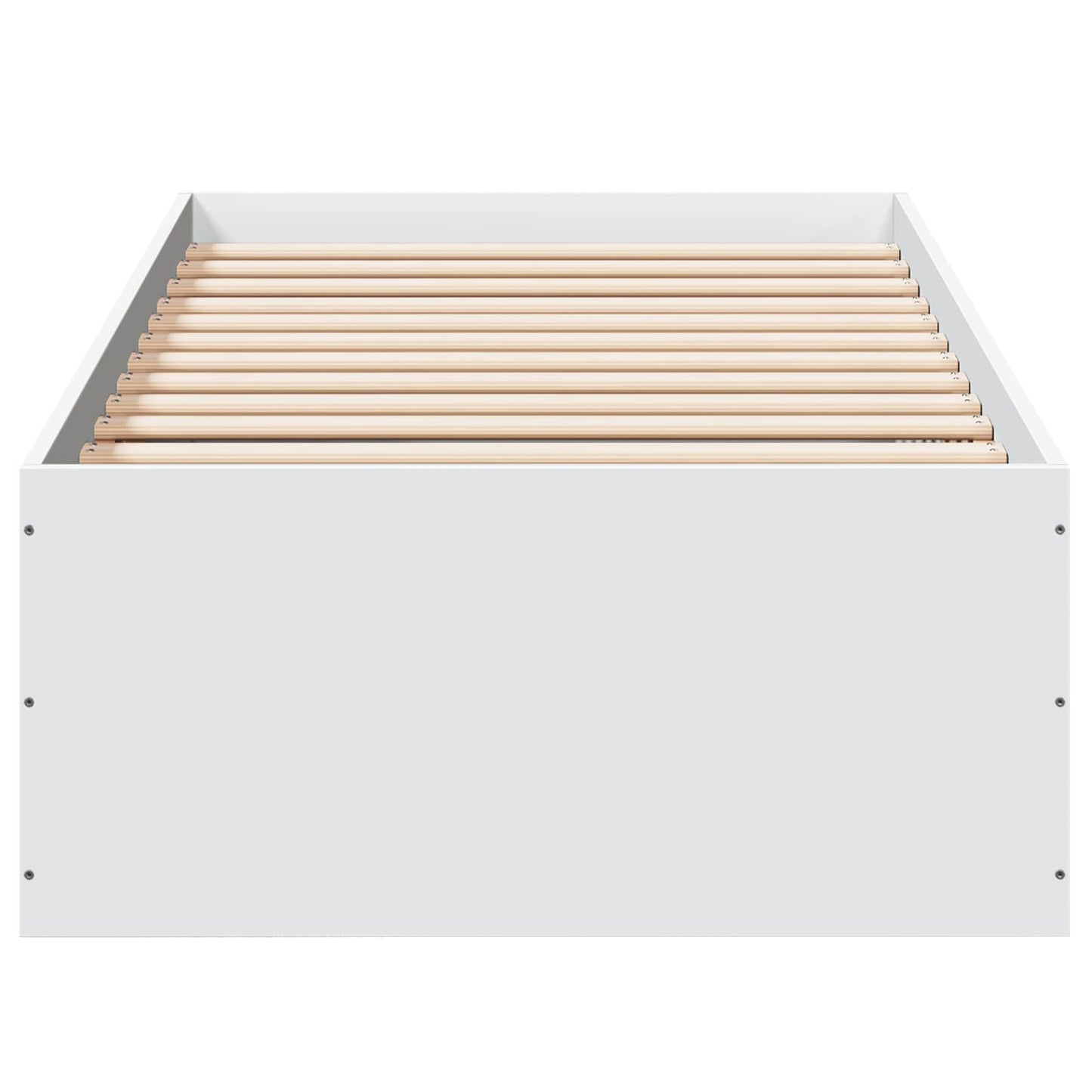 vidaXL Κρεβάτι δαπέδου Λευκό 80 x 200 cm Επεξεργασμένο Ξύλο