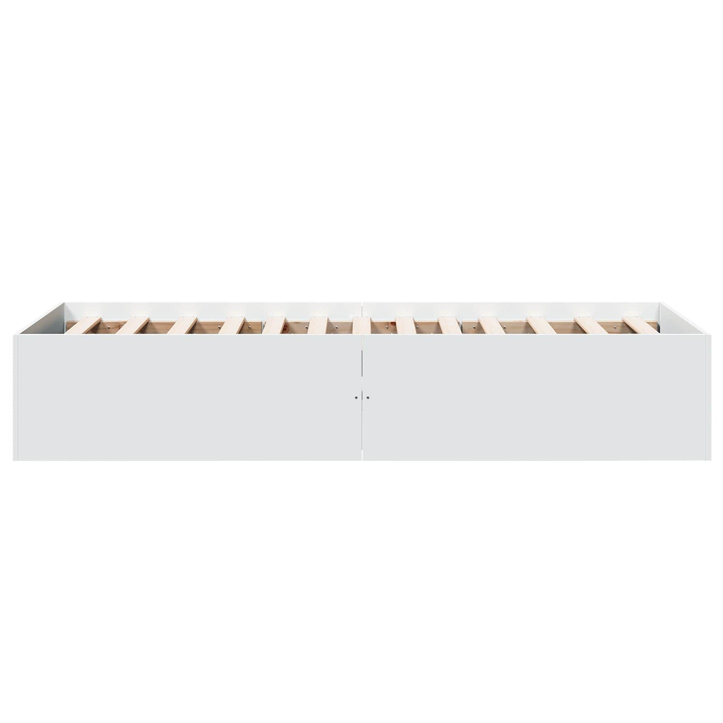 vidaXL Κρεβάτι δαπέδου Λευκό 80 x 200 cm Επεξεργασμένο Ξύλο