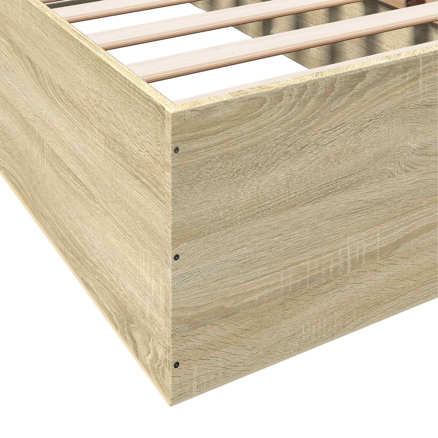 vidaXL Κρεβάτι δαπέδου Sonoma Δρυς 80 x 200 cm Επεξεργασμένο Ξύλο