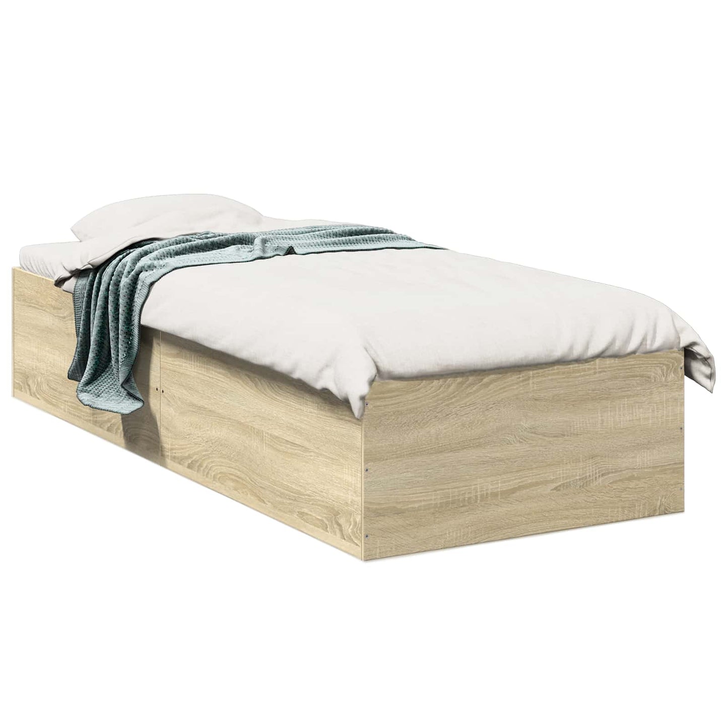 vidaXL Κρεβάτι δαπέδου Sonoma Δρυς 80 x 200 cm Επεξεργασμένο Ξύλο
