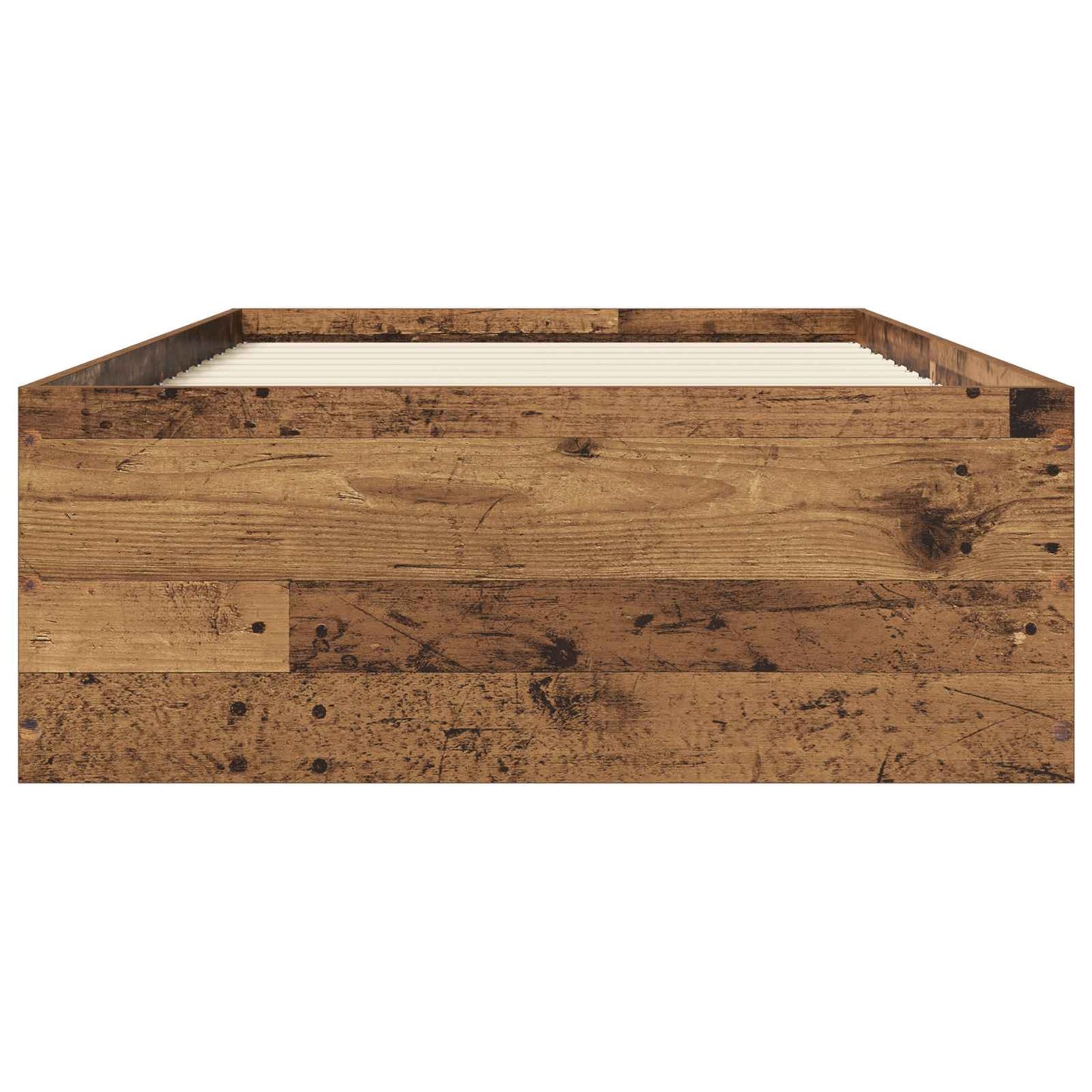 vidaXL Κρεβάτι δαπέδου Παλαιωμένο ξύλο 80 x 200 cm Επεξεργασμένο Ξύλο