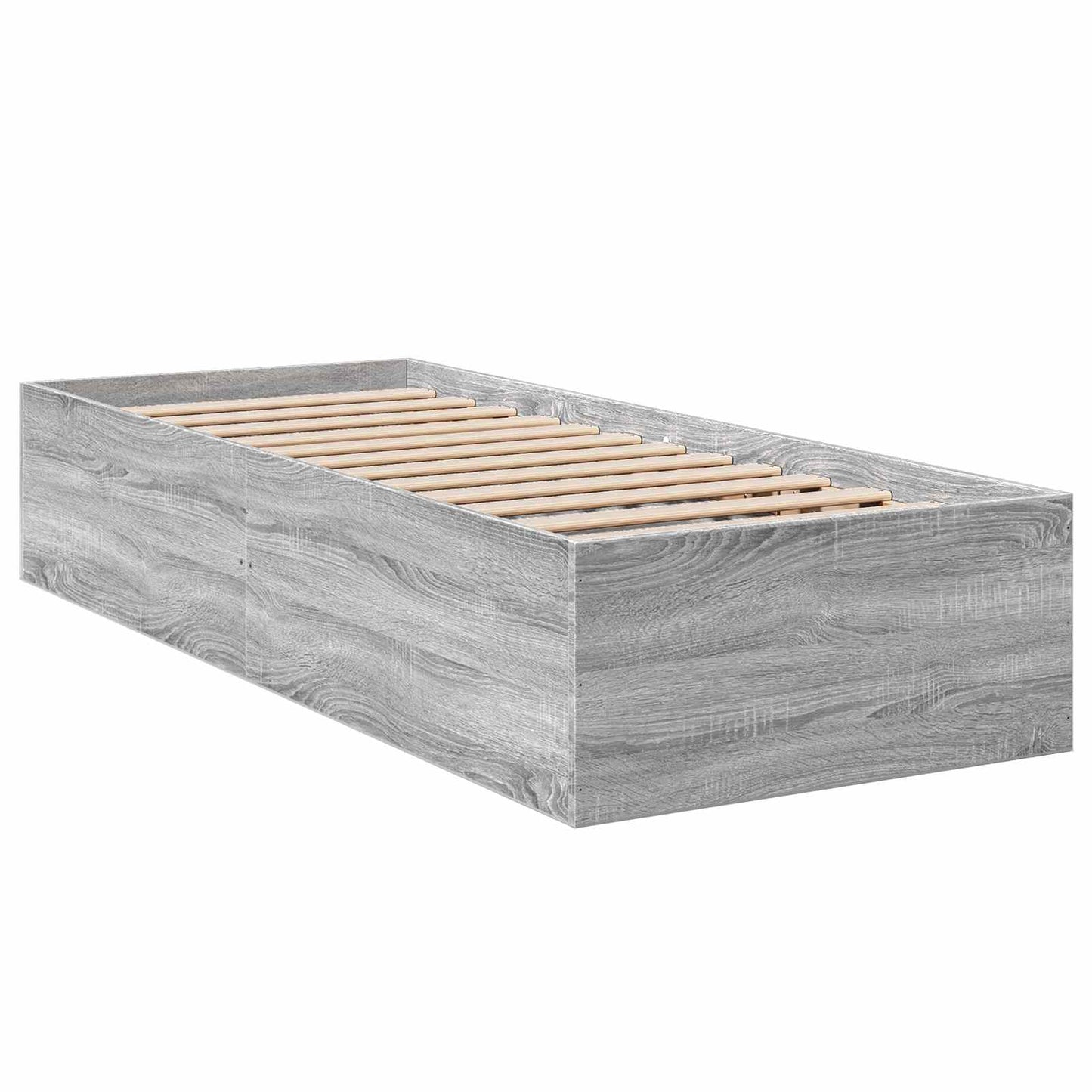 vidaXL Κρεβάτι δαπέδου Γκρι Sonoma 80 x 200 cm Επεξεργασμένο Ξύλο