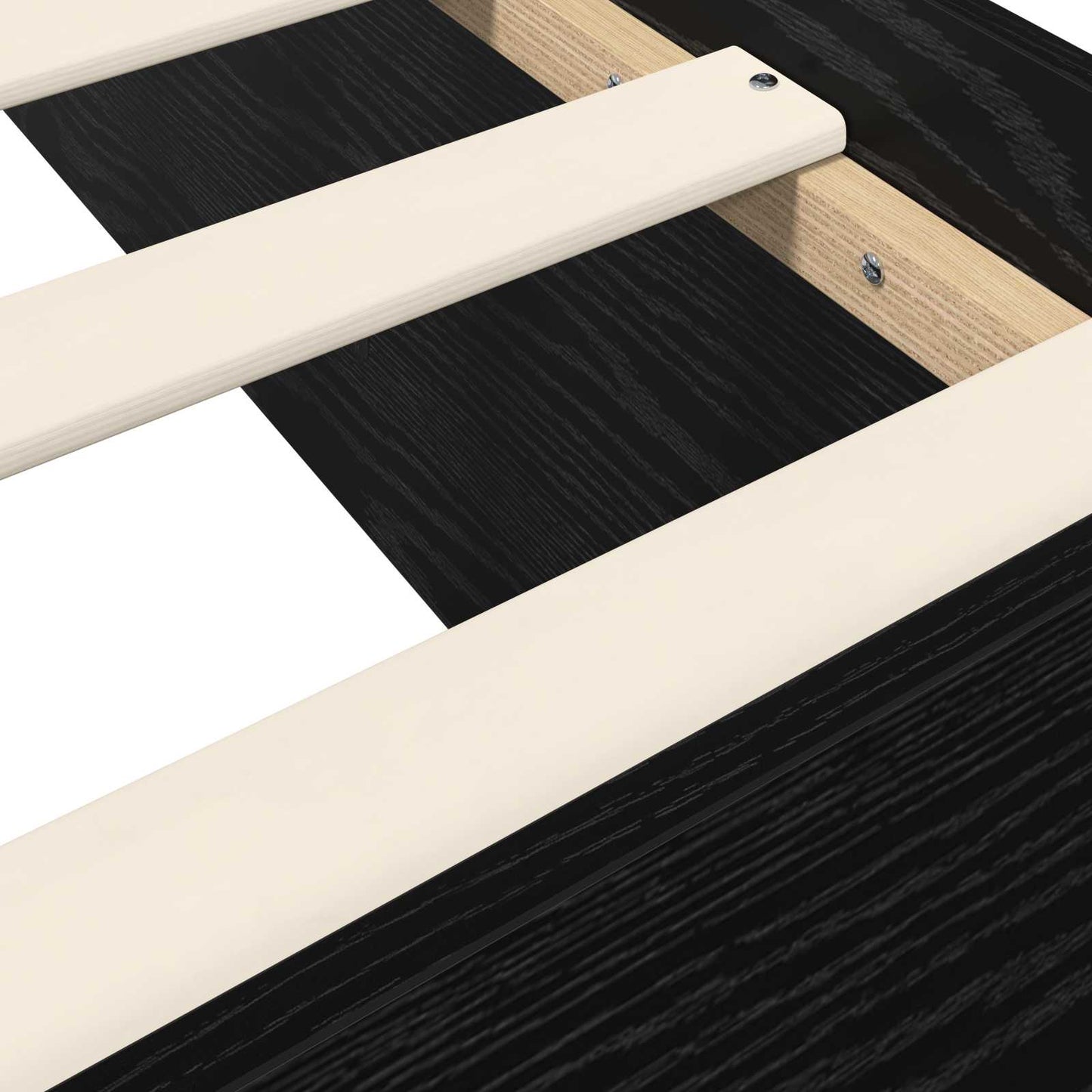 vidaXL Κρεβάτι δαπέδου Μαύρη Δρυς 80 x 200 cm Επεξεργασμένο Ξύλο