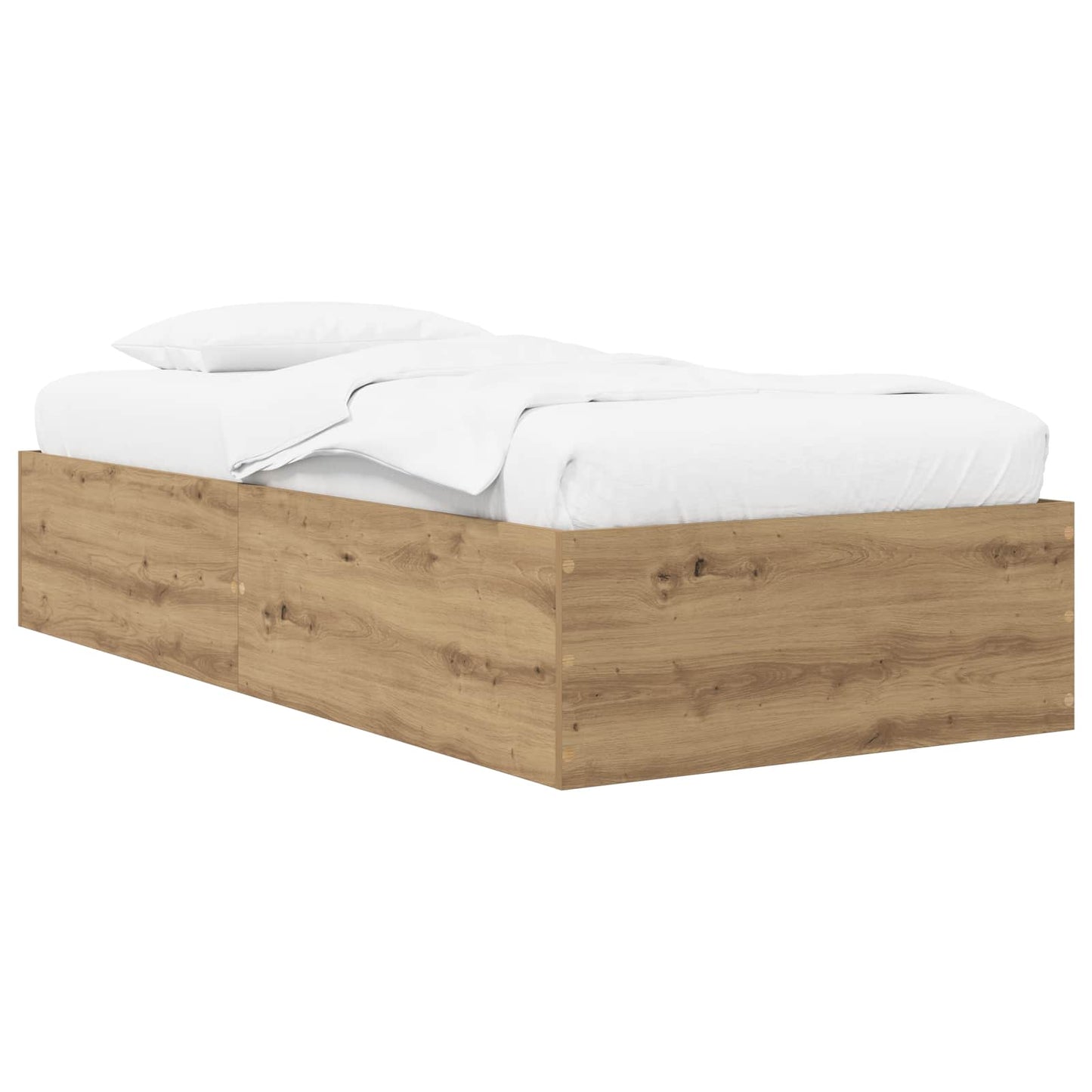 vidaXL Κρεβάτι δαπέδου Artisian Δρυς 80 x 200 cm Επεξεργασμένο Ξύλο