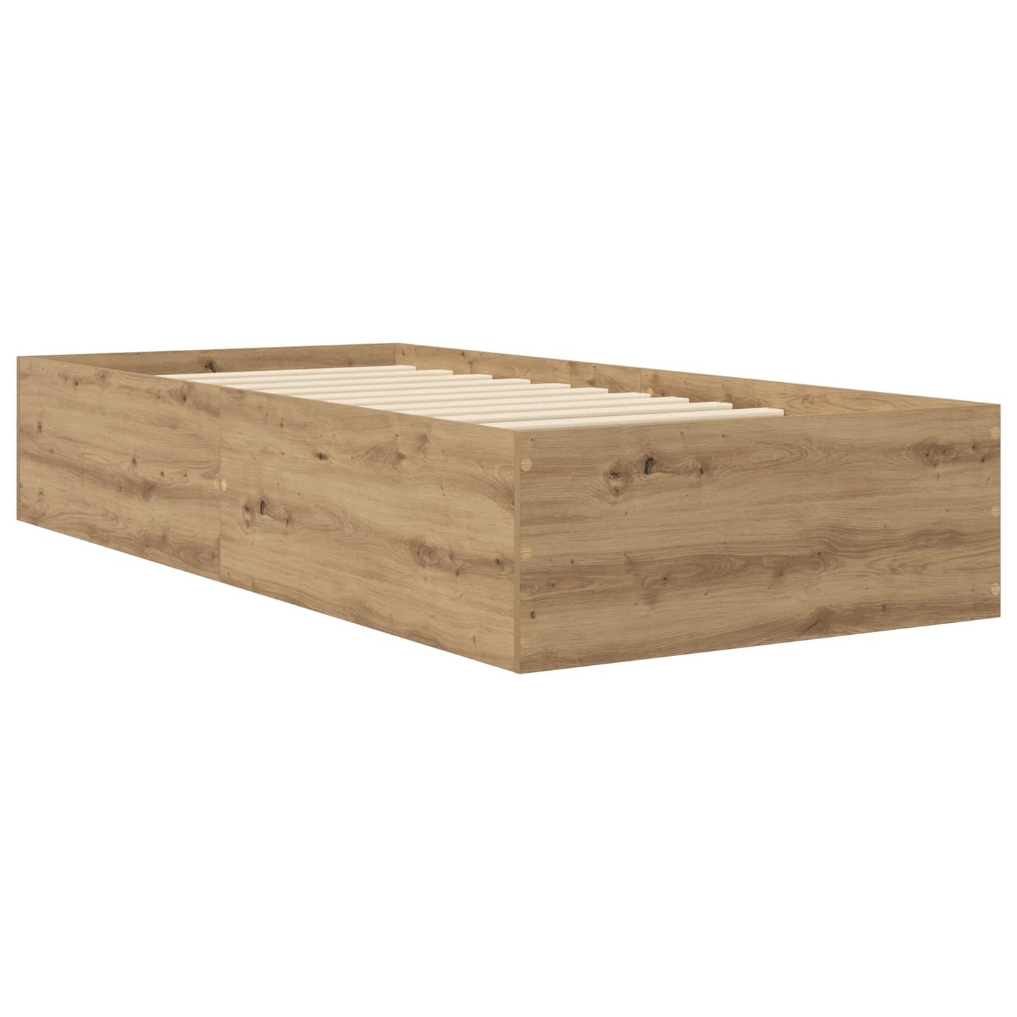 vidaXL Κρεβάτι δαπέδου Artisian Δρυς 80 x 200 cm Επεξεργασμένο Ξύλο