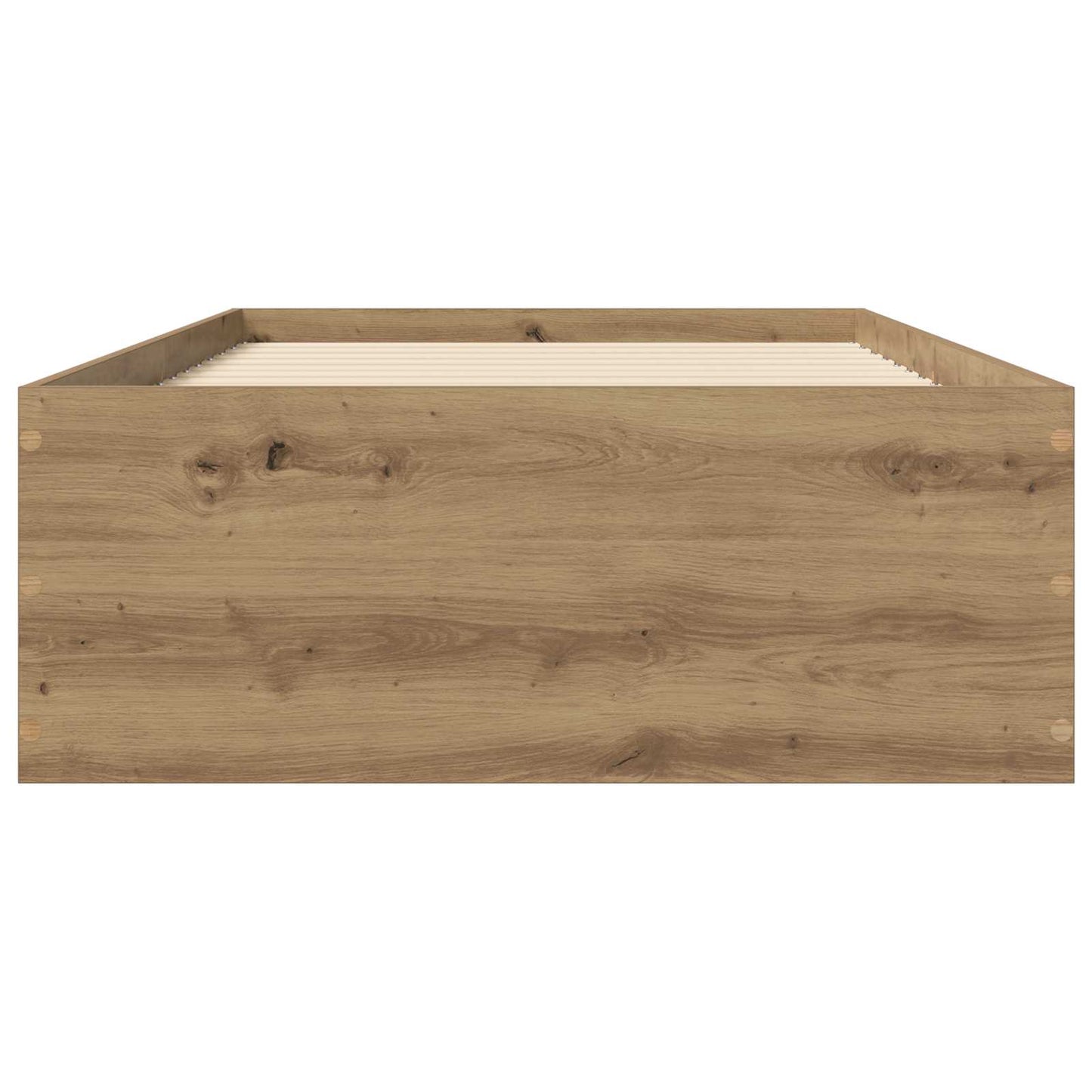 vidaXL Κρεβάτι δαπέδου Artisian Δρυς 80 x 200 cm Επεξεργασμένο Ξύλο