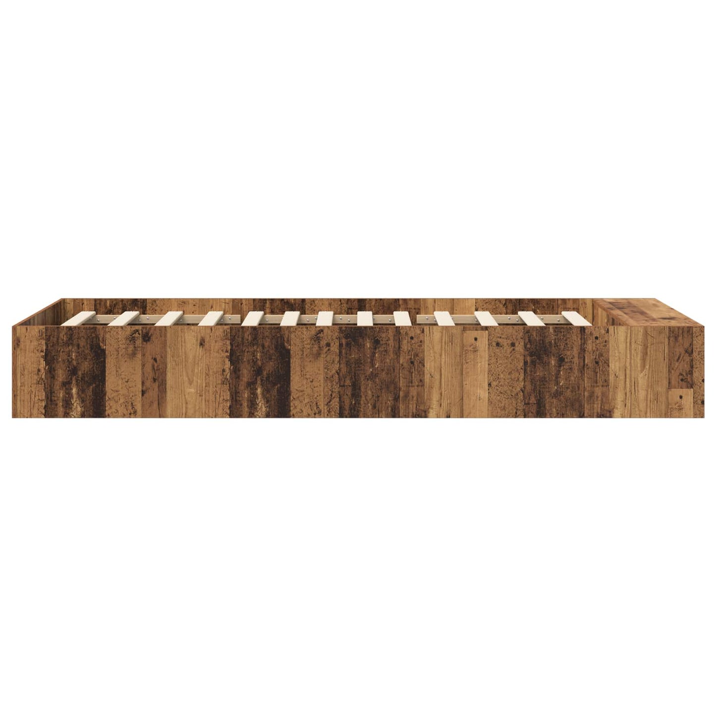 vidaXL Σκελετός κρεβατιού με αποθήκευση Παλαιωμένο ξύλο 80 x 200 cm