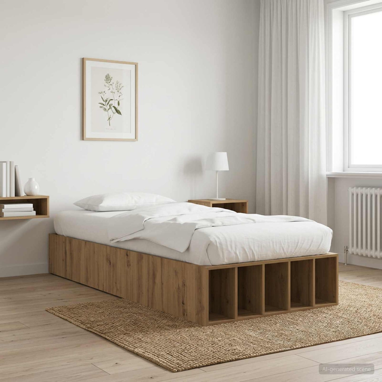 vidaXL Σκελετός κρεβατιού με αποθήκευση Artisian Δρυς 80 x 200 cm