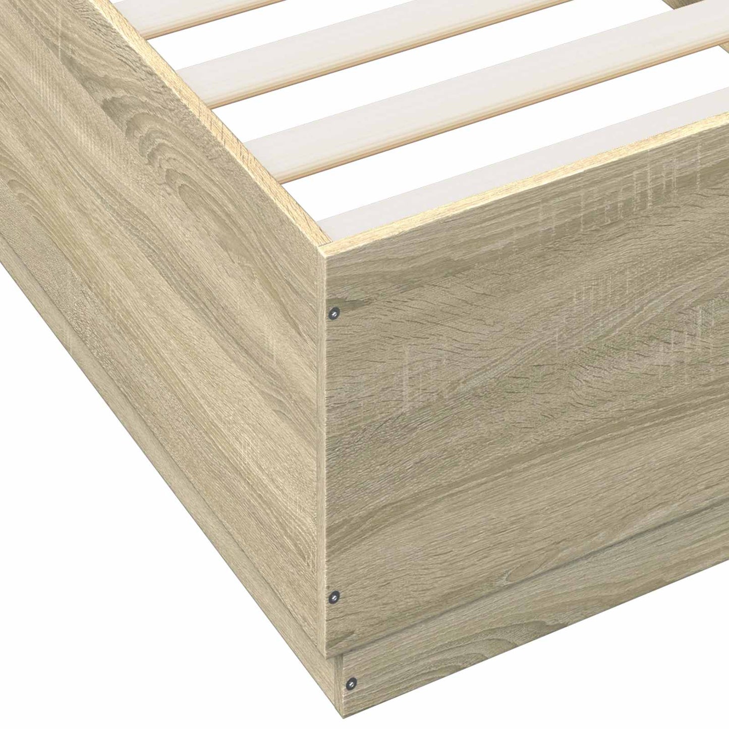 vidaXL Κρεβάτι με φωτισμό LED Sonoma Δρυς 80 x 200 cm
