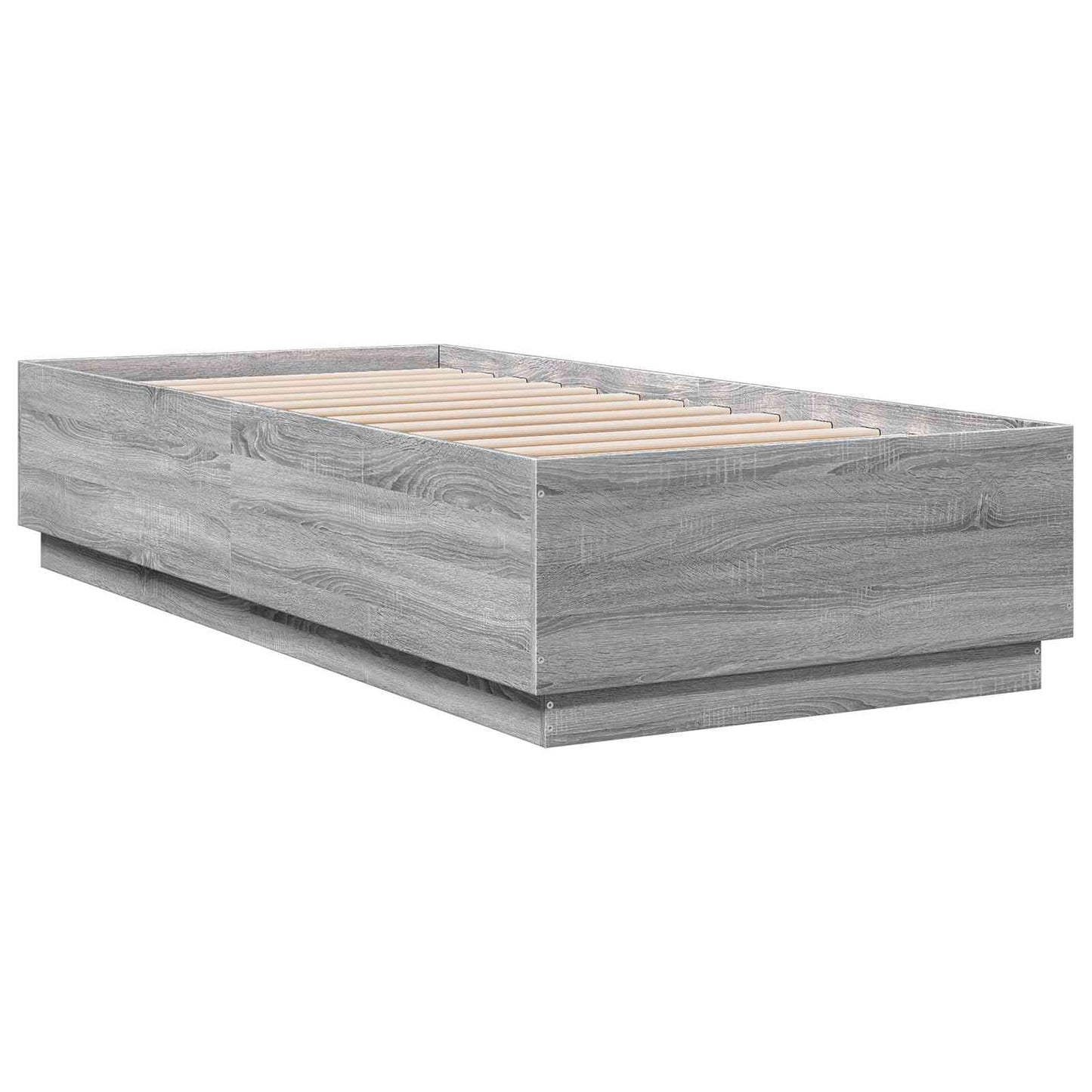 vidaXL Κρεβάτι με φωτισμό LED Γκρι Sonoma 80 x 200 cm