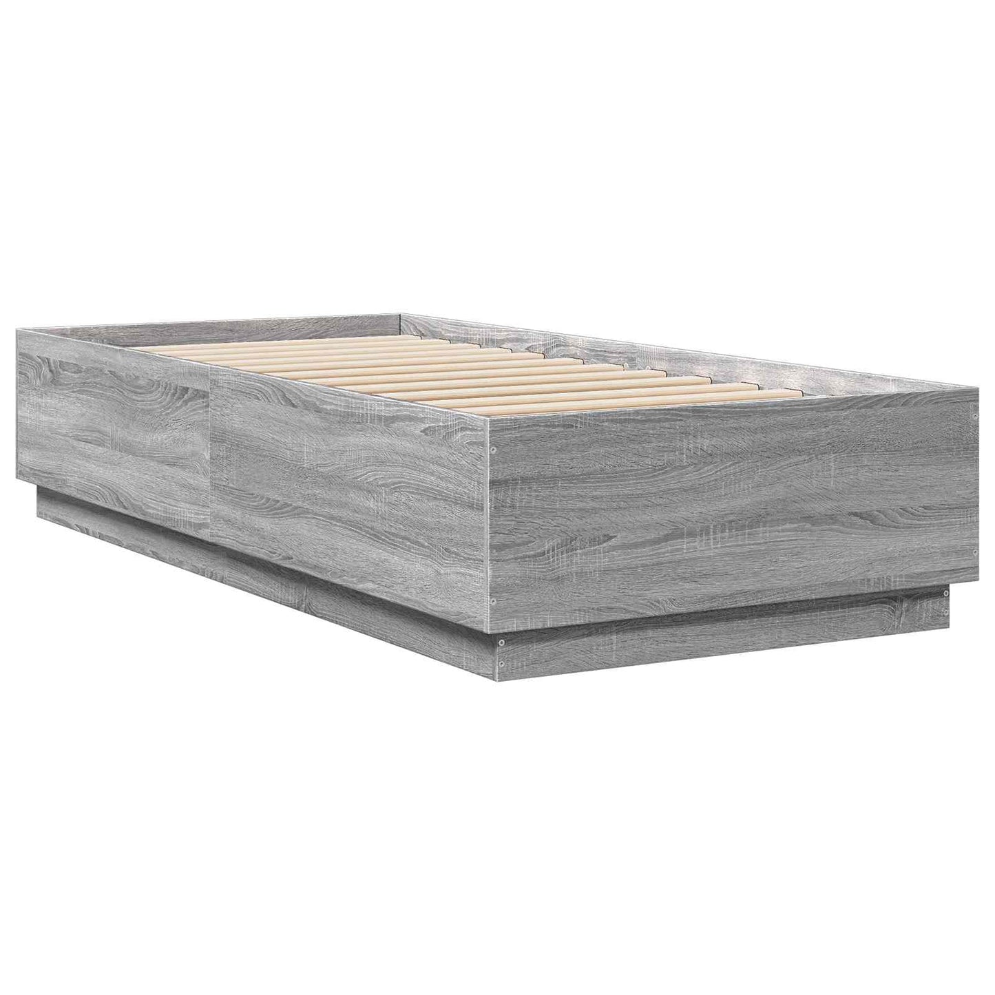 vidaXL Κρεβάτι με φωτισμό LED Γκρι Sonoma 80 x 200 cm
