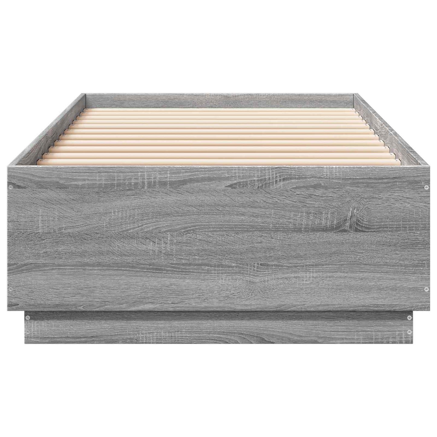 vidaXL Κρεβάτι με φωτισμό LED Γκρι Sonoma 80 x 200 cm