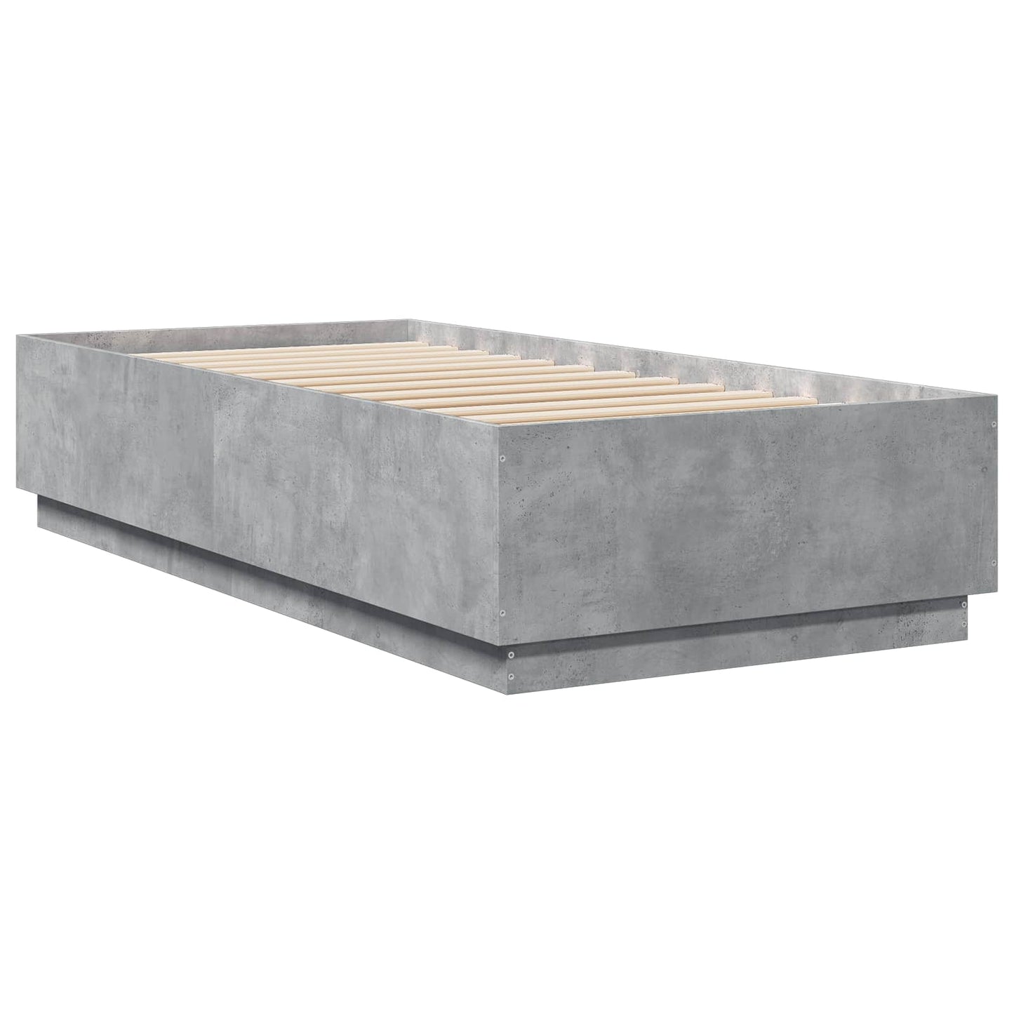 vidaXL Κρεβάτι με φωτισμό LED Γκρι Σκυροδέματος 80 x 200 cm