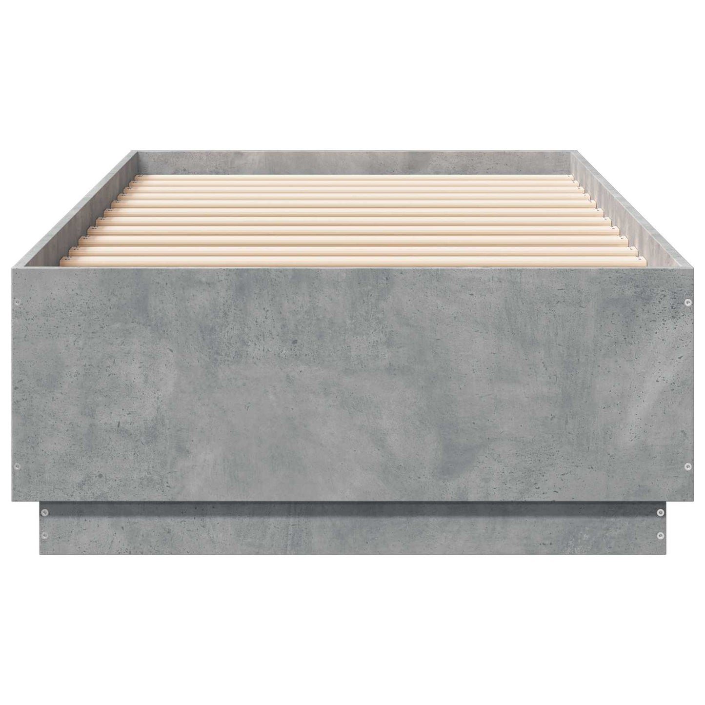 vidaXL Κρεβάτι με φωτισμό LED Γκρι Σκυροδέματος 80 x 200 cm