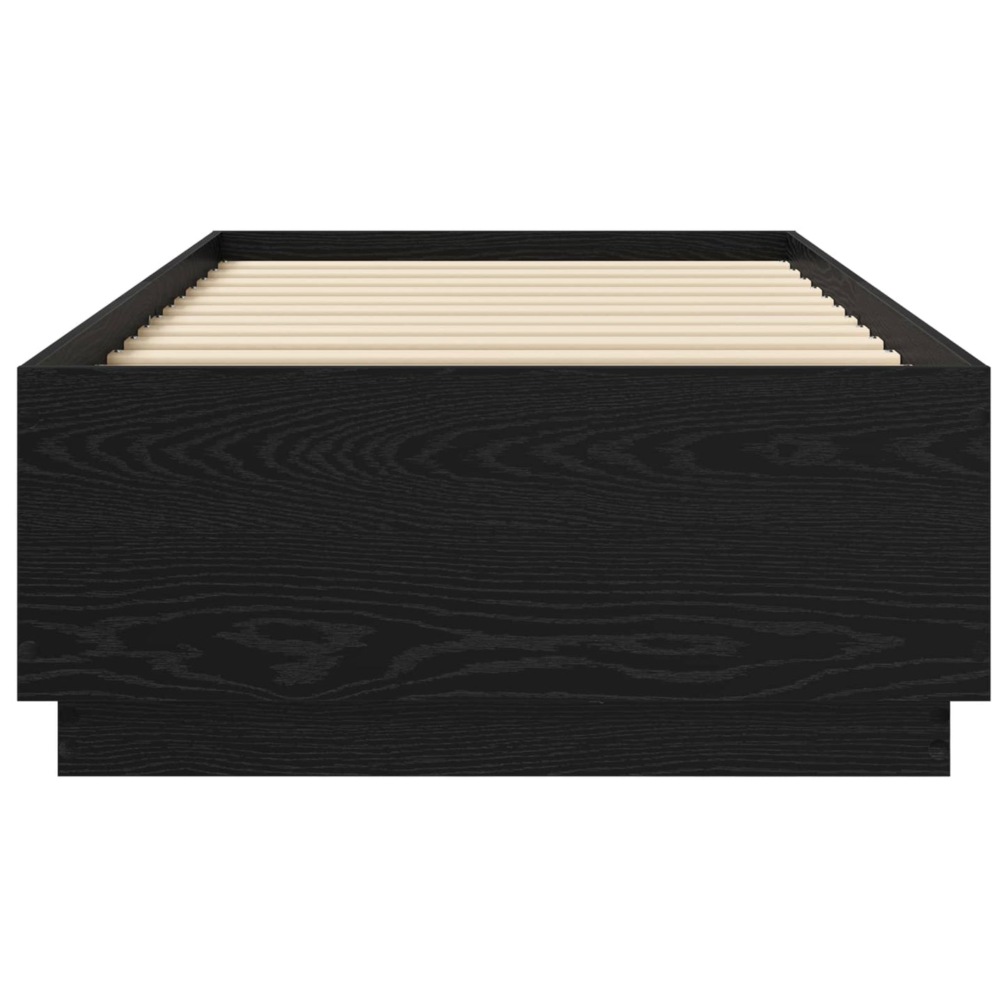 vidaXL Κρεβάτι με φωτισμό LED Μαύρη Δρυς 80 x 200 cm