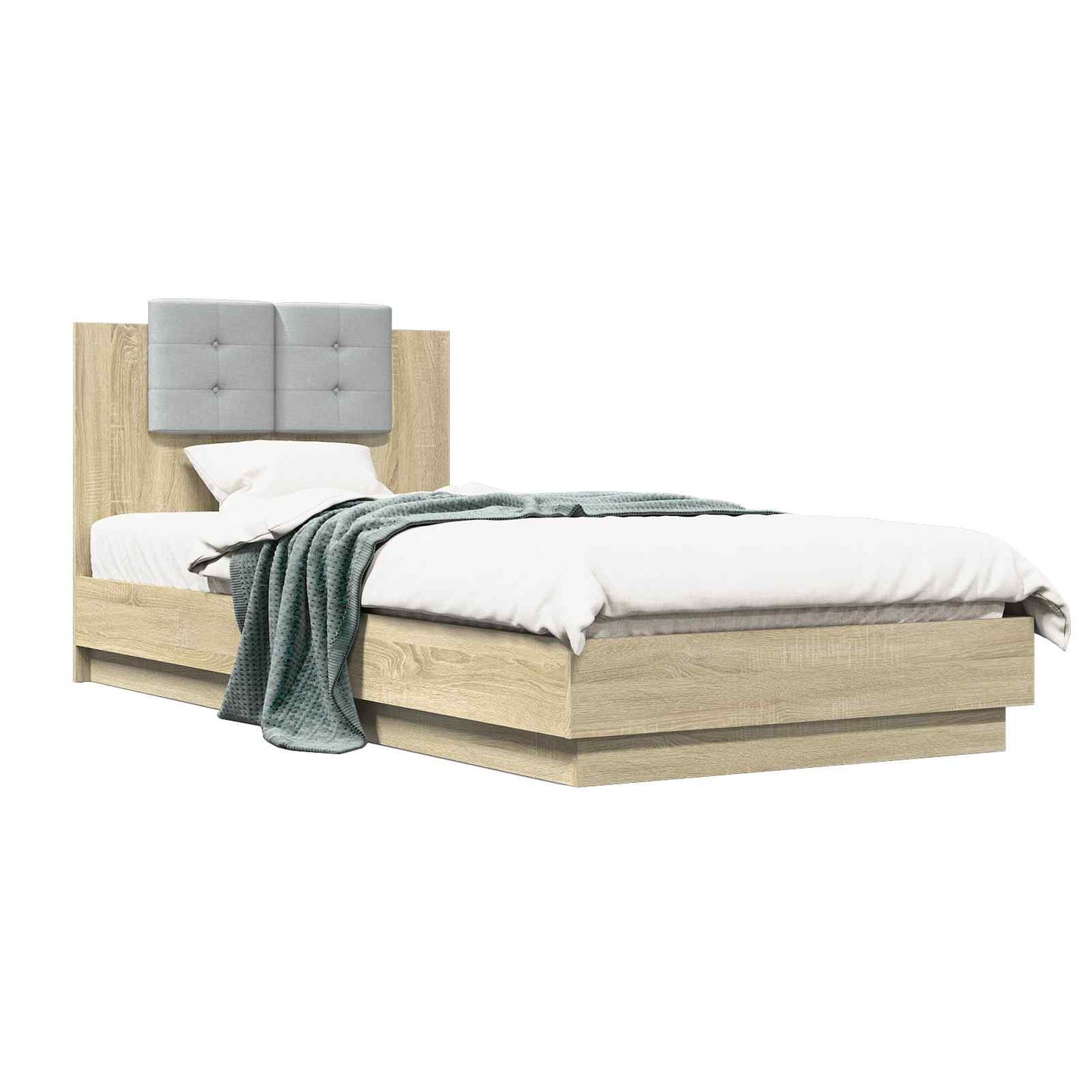vidaXL Κρεβάτι με Κεφαλάρι Sonoma Δρυς 80 x 200 cm Επεξεργασμένο Ξύλο