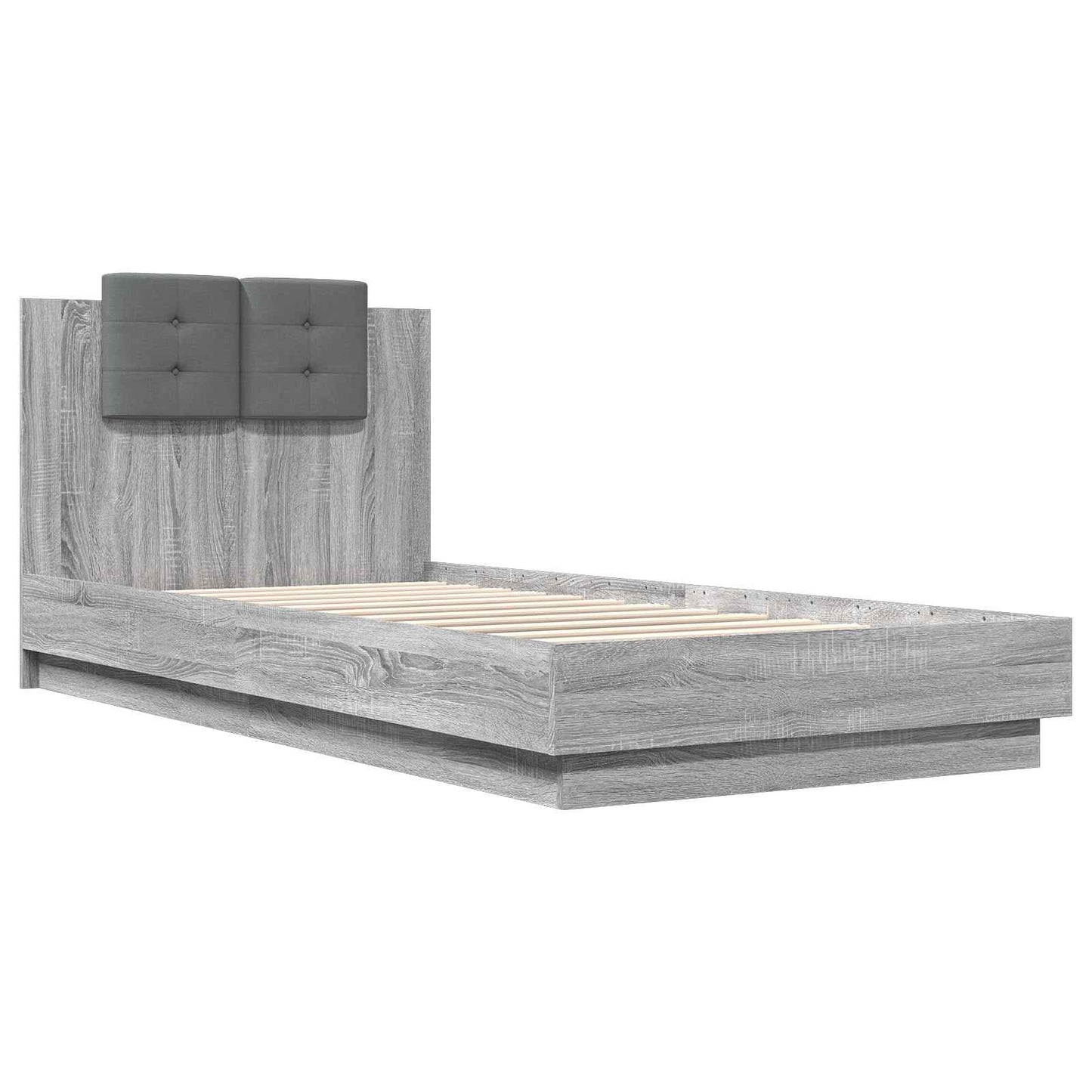 vidaXL Κρεβάτι με Κεφαλάρι Γκρι Sonoma 80 x 200 cm Επεξεργασμένο Ξύλο