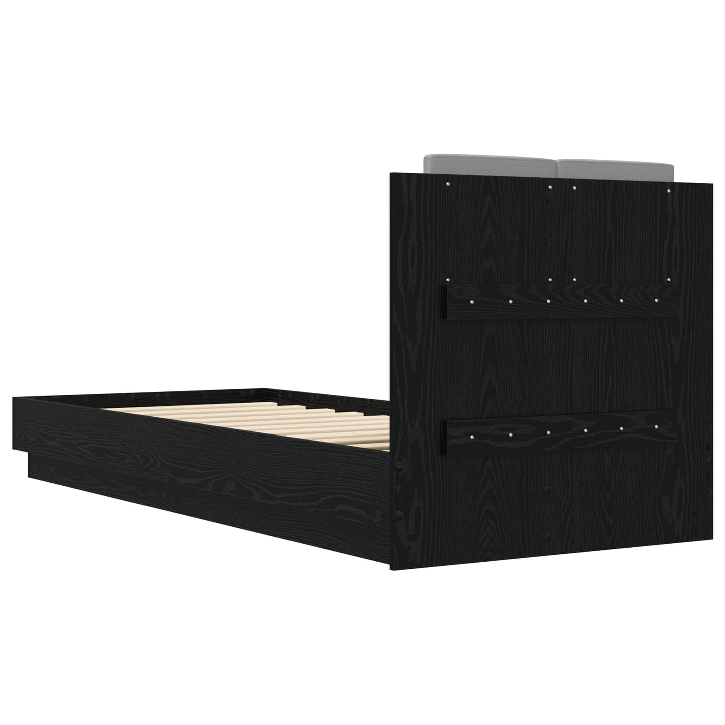 vidaXL Κρεβάτι με Κεφαλάρι Μαύρη Δρυς 80 x 200 cm Επεξεργασμένο Ξύλο