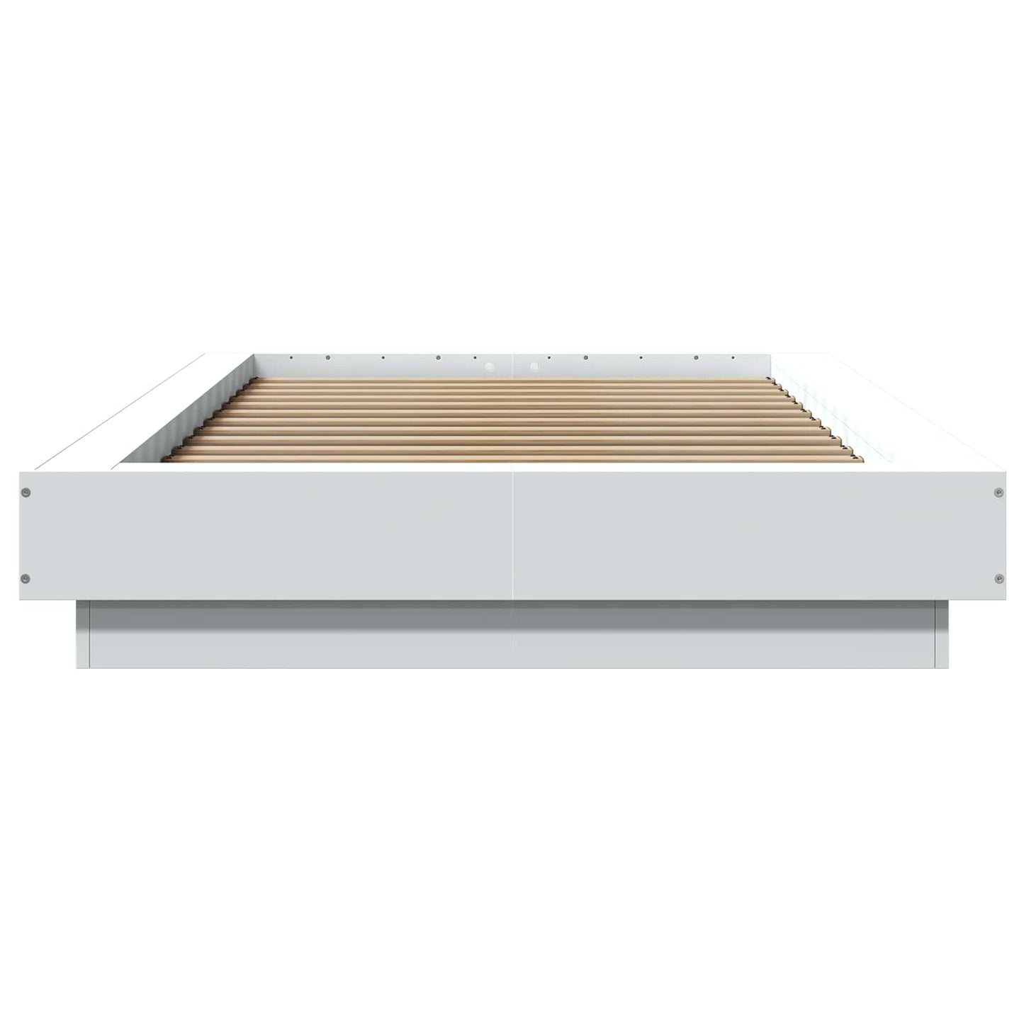 vidaXL Κρεβάτι με φωτισμό LED Λευκό 80 x 200 cm Επεξεργασμένο Ξύλο
