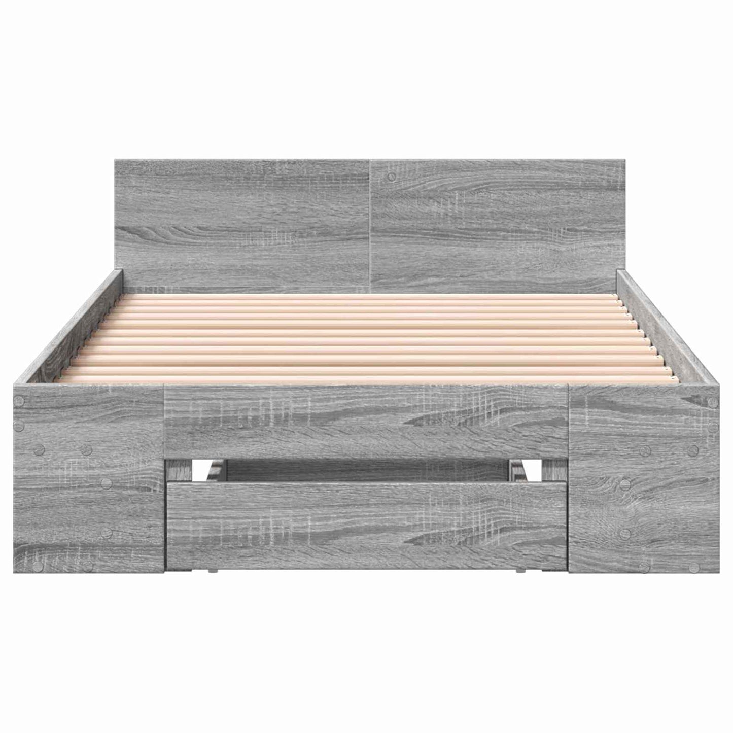 vidaXL Σκελετός κρεβατιού με αποθήκευση Γκρι Sonoma 80 x 200 cm