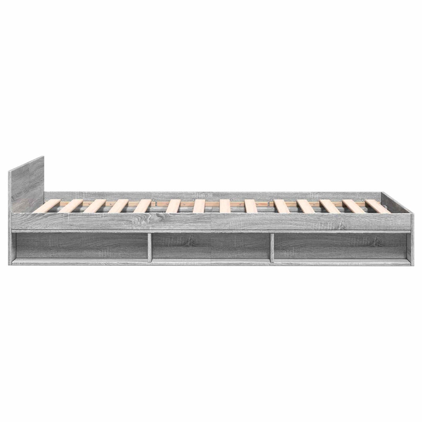 vidaXL Σκελετός κρεβατιού με αποθήκευση Γκρι Sonoma 80 x 200 cm