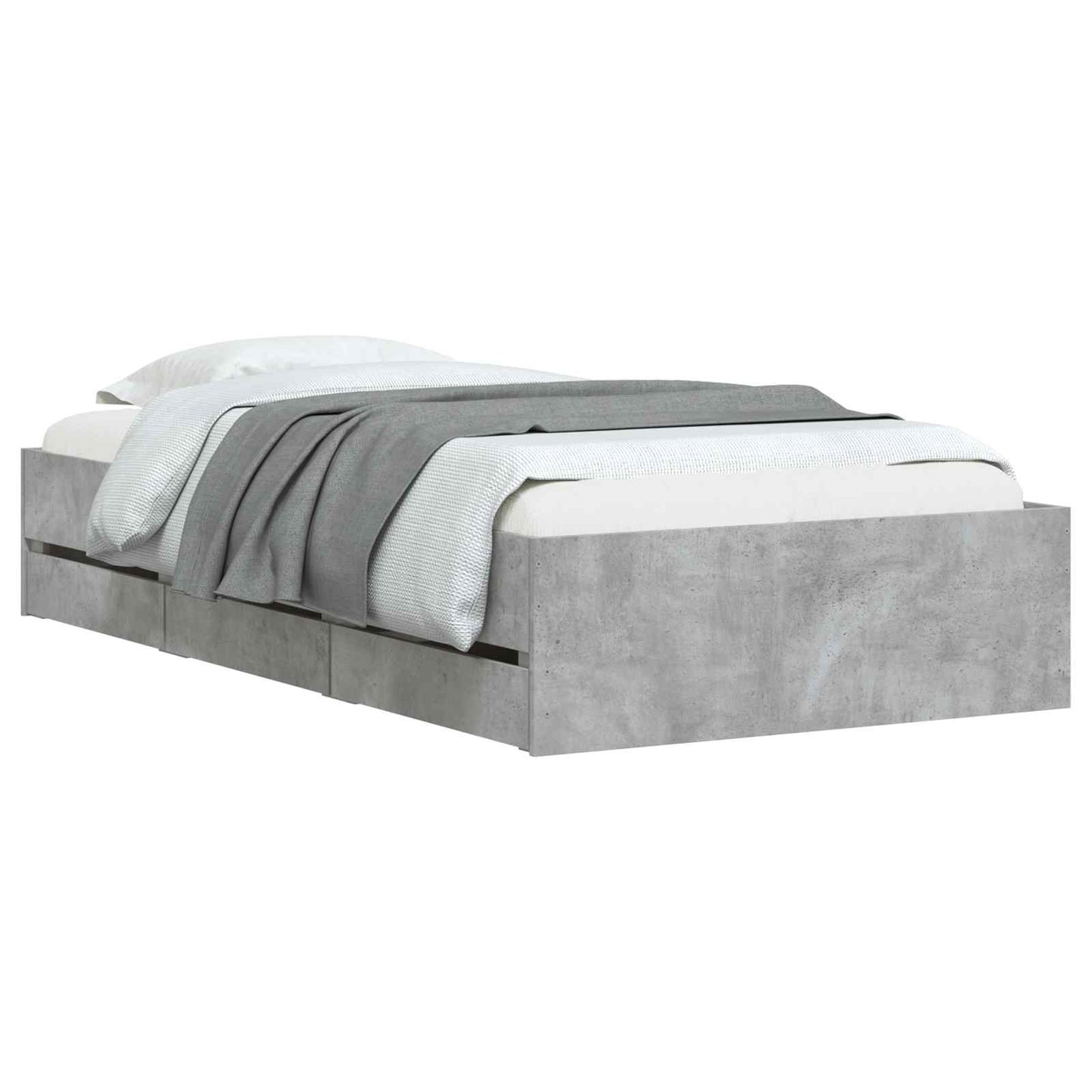 vidaXL Σκελετός κρεβατιού με αποθήκευση Γκρι Sonoma 80 x 200 cm