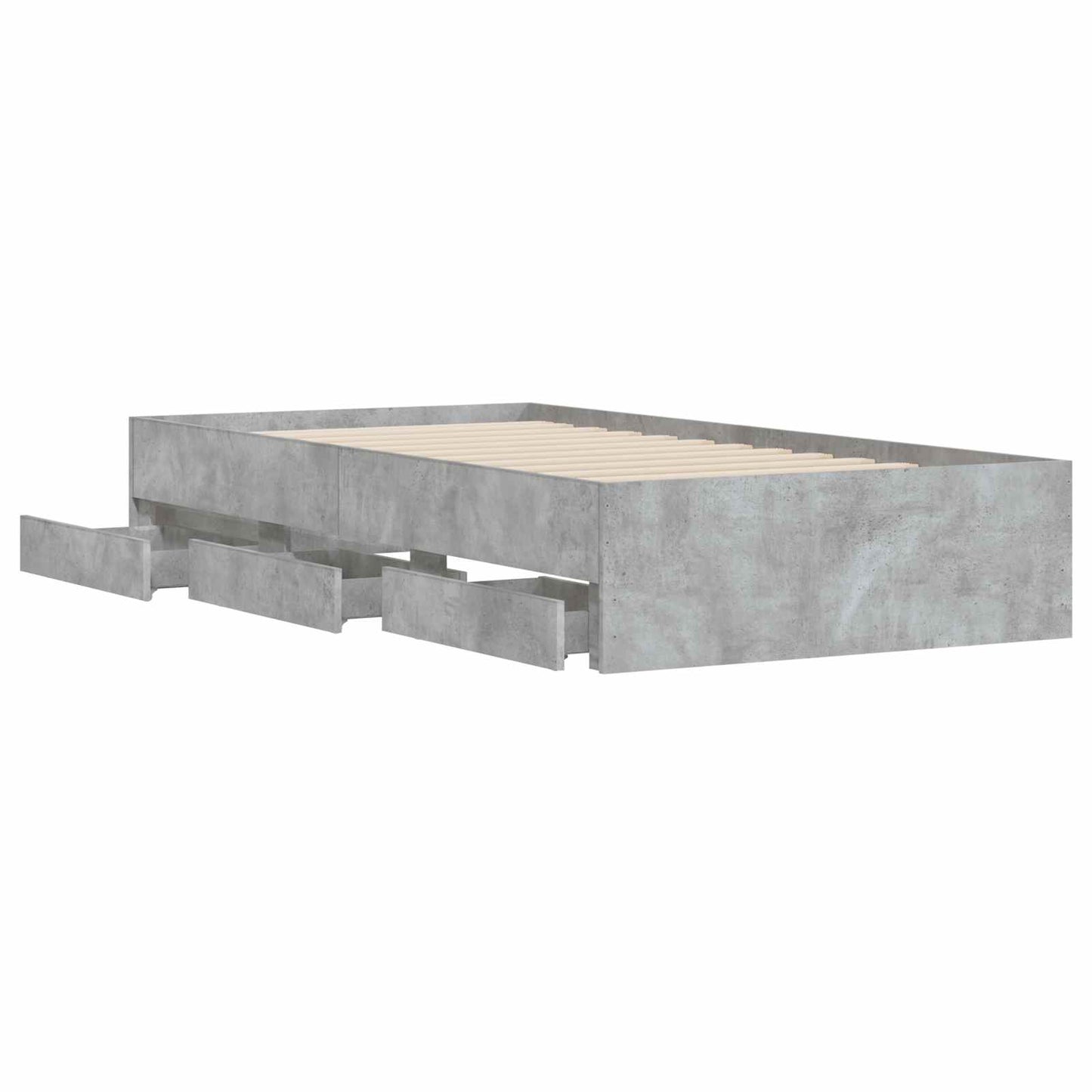 vidaXL Σκελετός κρεβατιού με αποθήκευση Γκρι Sonoma 80 x 200 cm