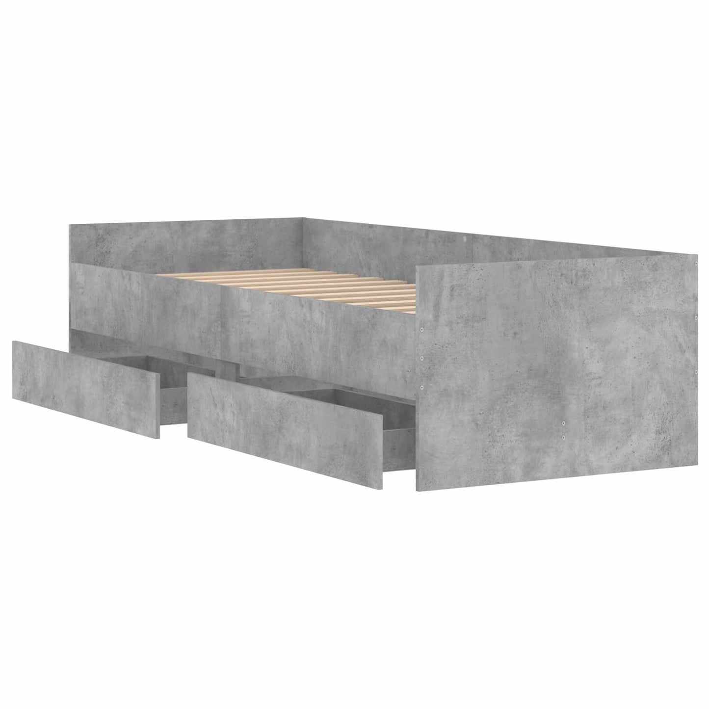 vidaXL Σκελετός κρεβατιού με αποθήκευση Γκρι Sonoma 80 x 200 cm