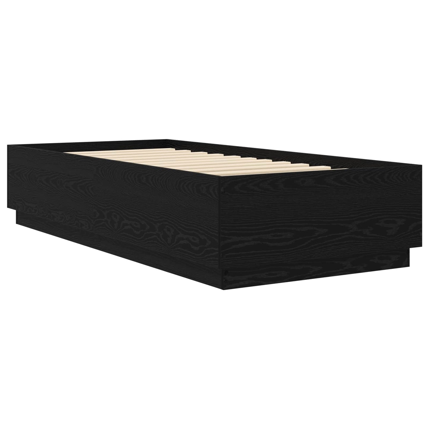 vidaXL Σκελετός Κρεβατιού Μαύρη Δρυς 80 x 200 cm Επεξεργασμένο Ξύλο