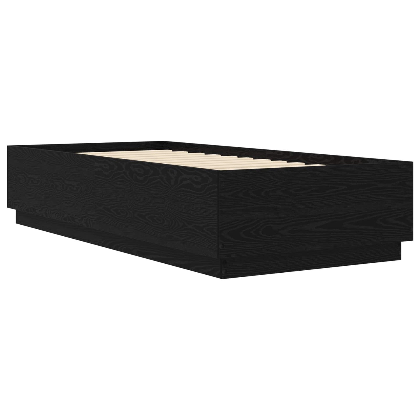 vidaXL Σκελετός Κρεβατιού Μαύρη Δρυς 80 x 200 cm Επεξεργασμένο Ξύλο
