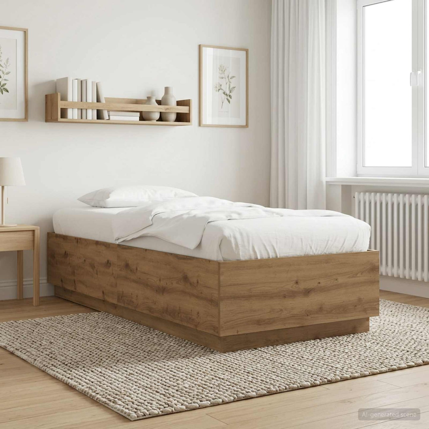 vidaXL Σκελετός Κρεβατιού Artisian Δρυς 80 x 200 cm Επεξεργασμένο Ξύλο