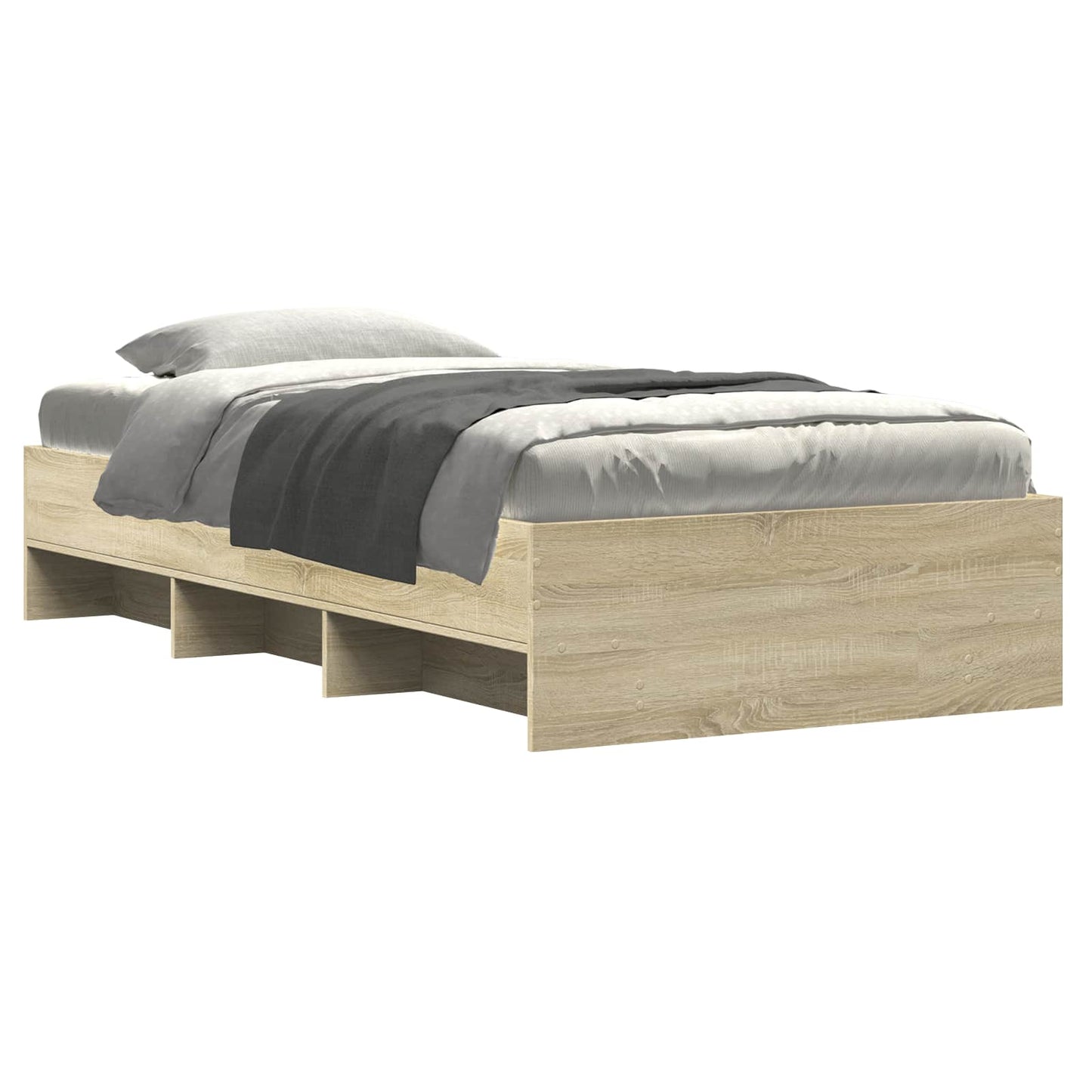 vidaXL Σκελετός Κρεβατιού Sonoma Δρυς 80 x 200 cm Επεξεργασμένο Ξύλο