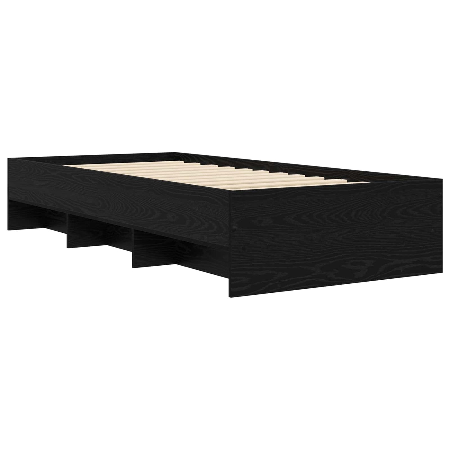 vidaXL Σκελετός Κρεβατιού Μαύρη Δρυς 80 x 200 cm Επεξεργασμένο Ξύλο