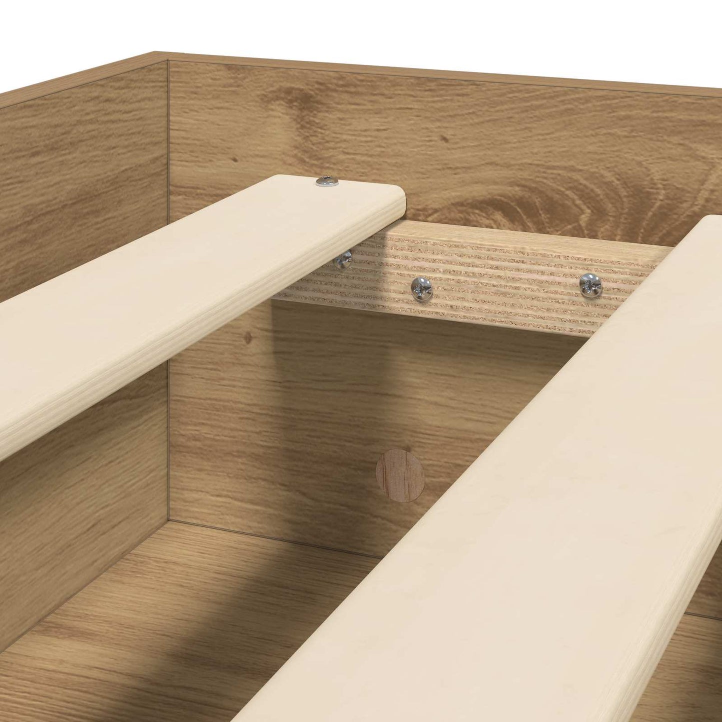 vidaXL Σκελετός Κρεβατιού Artisian Δρυς 80 x 200 cm Επεξεργασμένο Ξύλο
