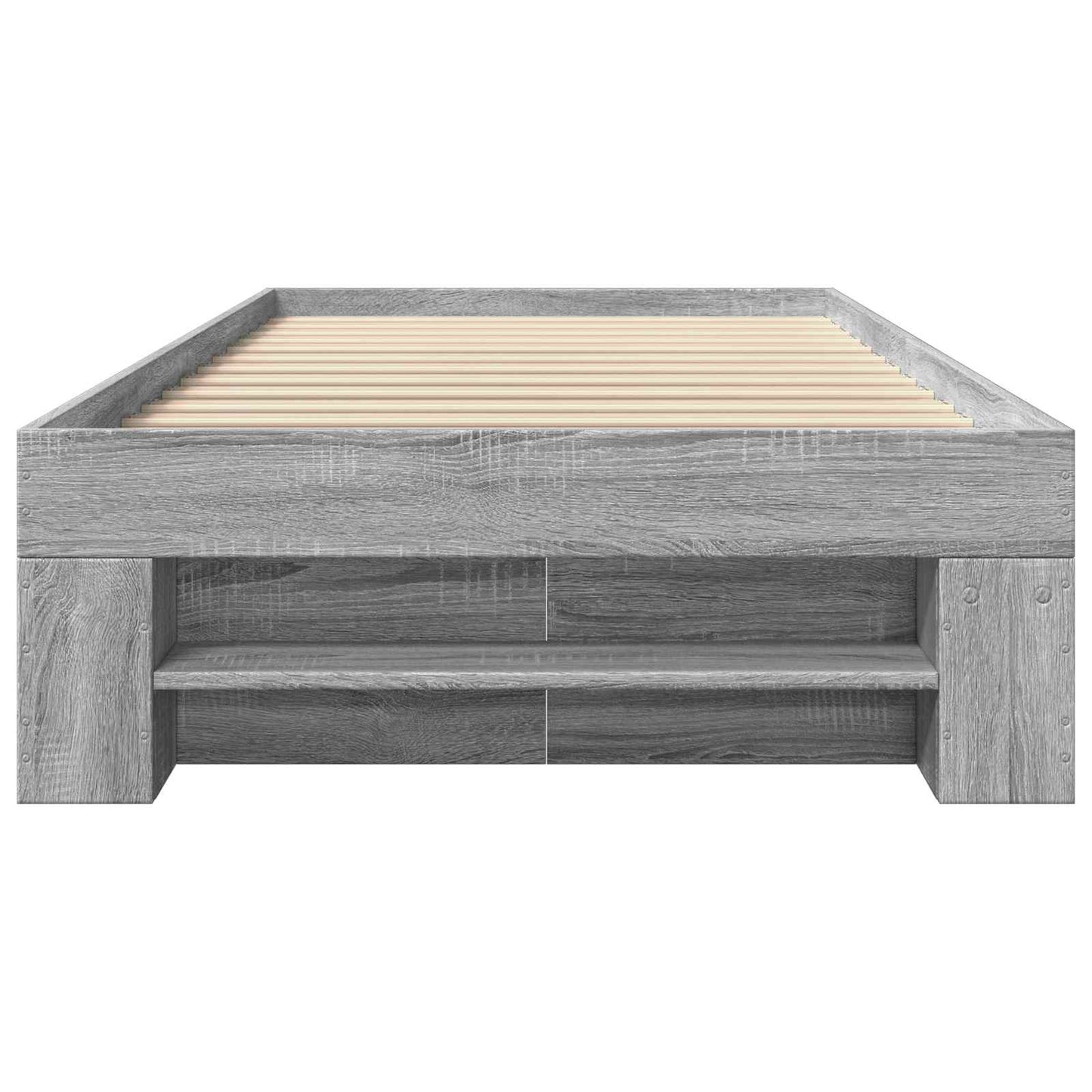 vidaXL Σκελετός κρεβατιού με αποθήκευση Γκρι Sonoma 80 x 200 cm