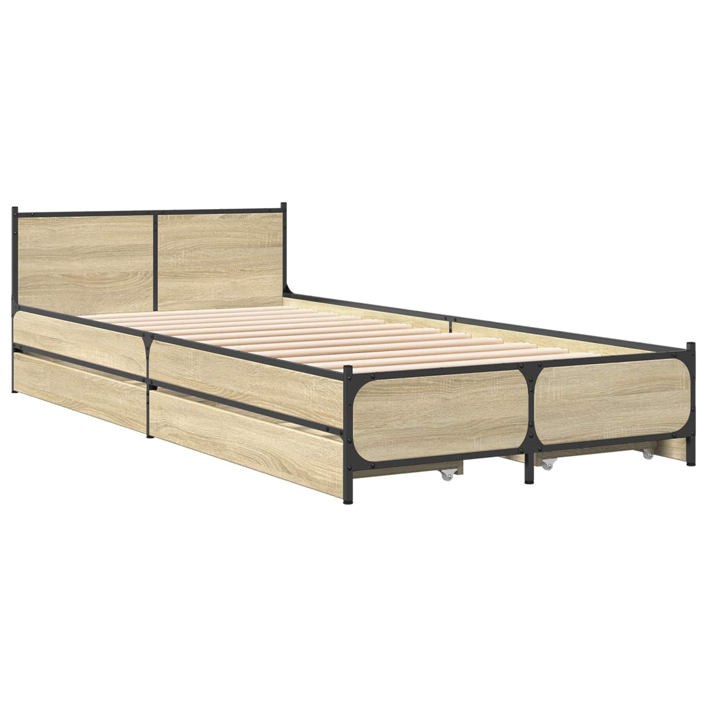 vidaXL Κρεβάτι με Κεφαλάρι Sonoma Δρυς 80 x 200 cm Επεξεργασμένο Ξύλο