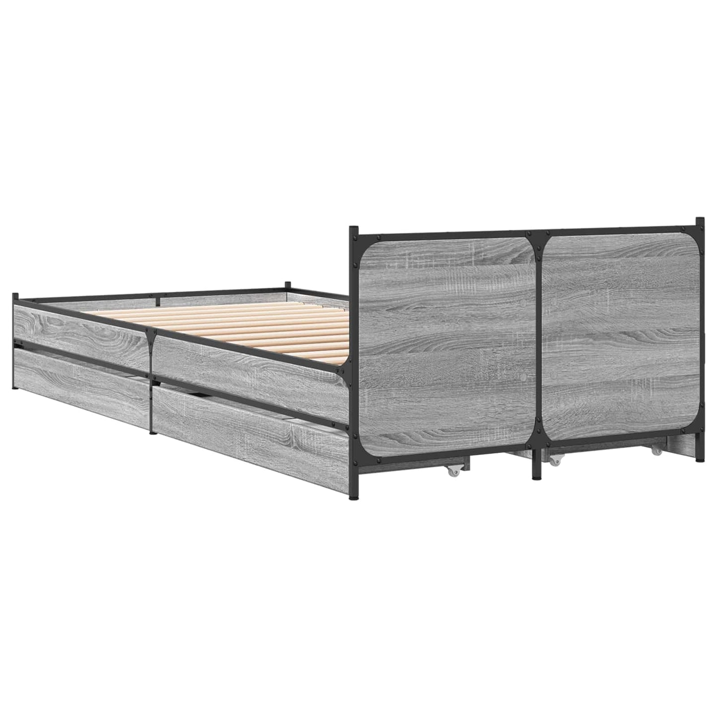 vidaXL Κρεβάτι με Κεφαλάρι Γκρι Sonoma 80 x 200 cm Επεξεργασμένο Ξύλο