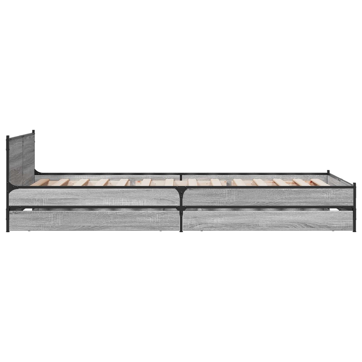 vidaXL Κρεβάτι με Κεφαλάρι Γκρι Sonoma 80 x 200 cm Επεξεργασμένο Ξύλο