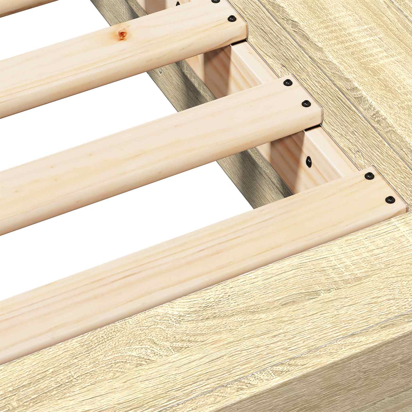vidaXL Κρεβάτι δαπέδου Sonoma Δρυς 80 x 210 cm Επεξεργασμένο Ξύλο