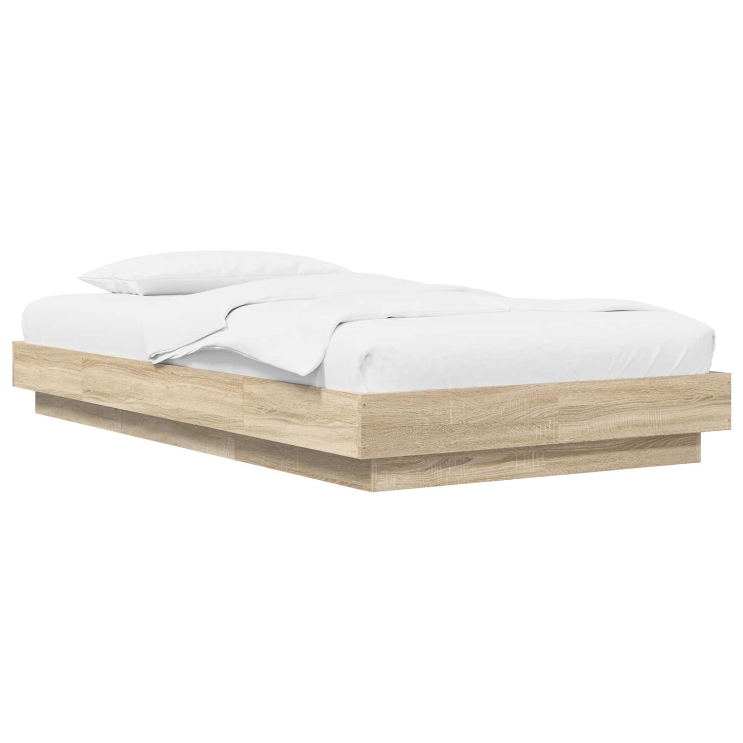 vidaXL Κρεβάτι δαπέδου Sonoma Δρυς 80 x 210 cm Επεξεργασμένο Ξύλο