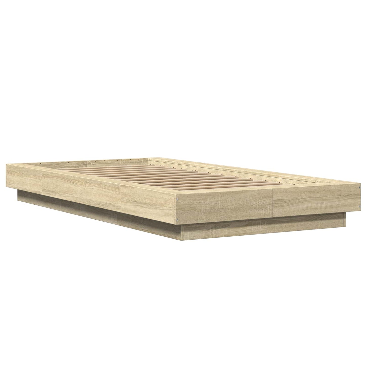 vidaXL Κρεβάτι δαπέδου Sonoma Δρυς 80 x 210 cm Επεξεργασμένο Ξύλο