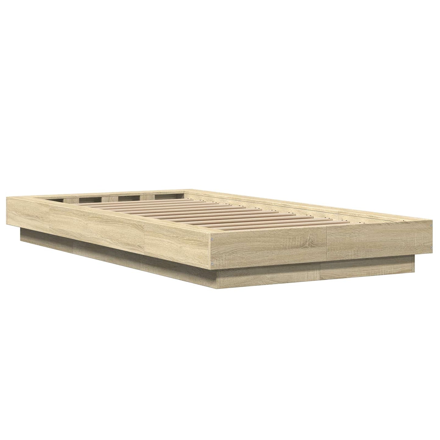 vidaXL Κρεβάτι δαπέδου Sonoma Δρυς 80 x 210 cm Επεξεργασμένο Ξύλο