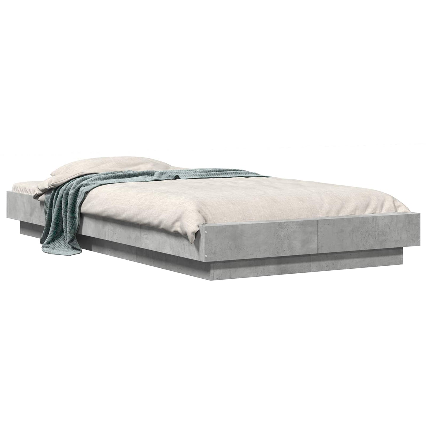 vidaXL Κρεβάτι δαπέδου Γκρι Σκυροδέματος 80 x 210 cm
