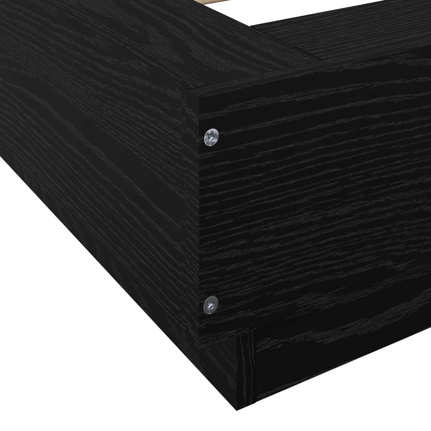 vidaXL Κρεβάτι δαπέδου Μαύρη Δρυς 80 x 210 cm Επεξεργασμένο Ξύλο