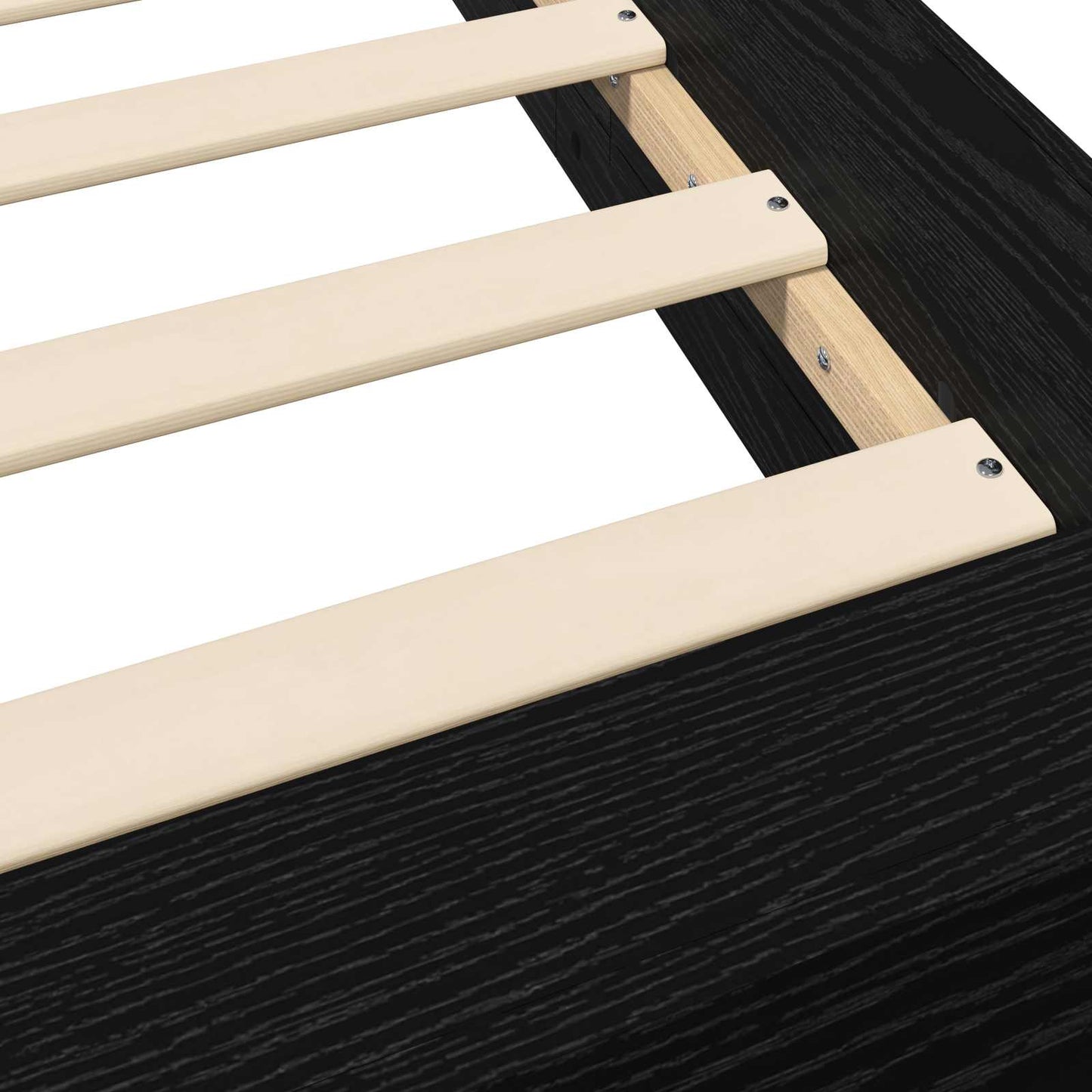 vidaXL Κρεβάτι δαπέδου Μαύρη Δρυς 80 x 210 cm Επεξεργασμένο Ξύλο