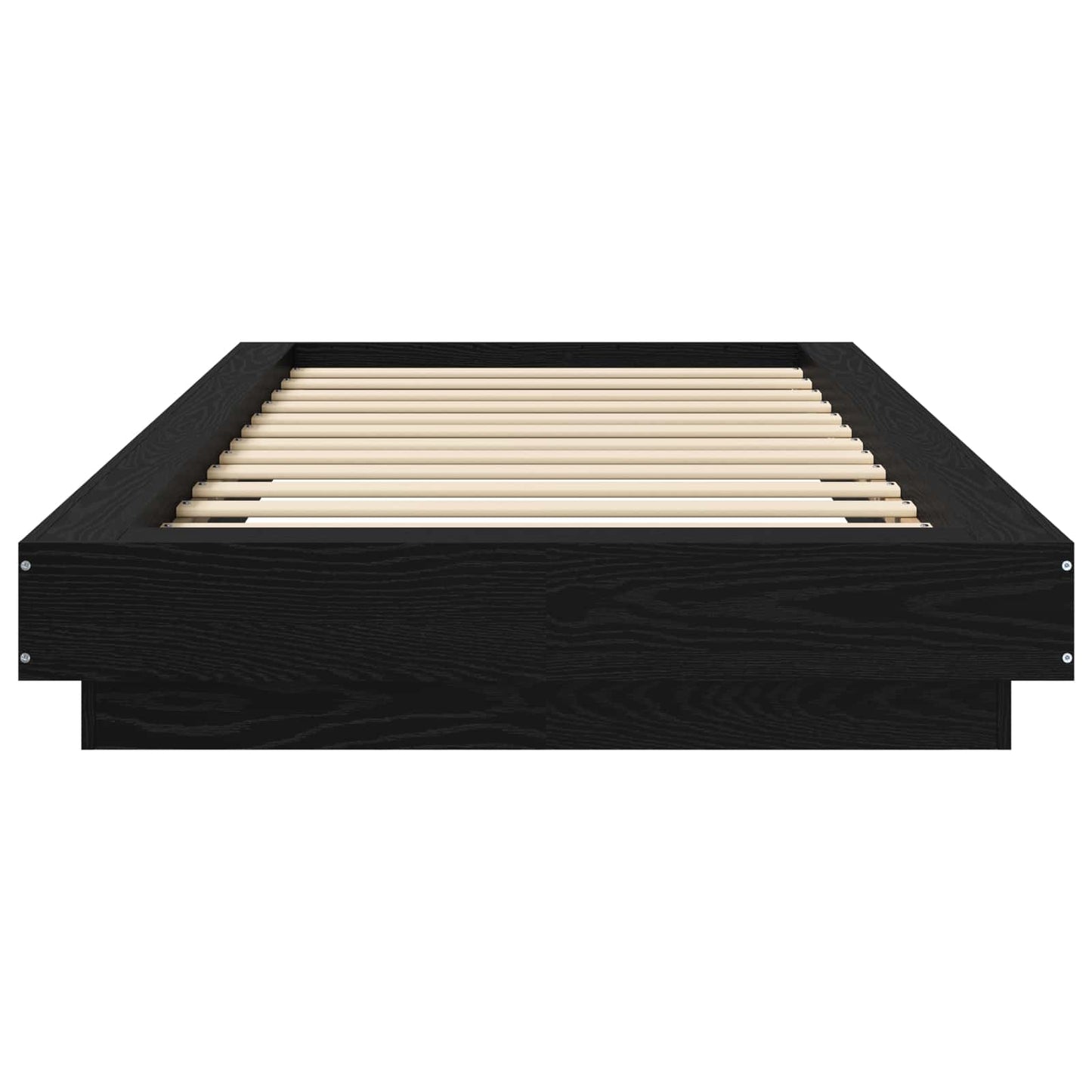 vidaXL Κρεβάτι δαπέδου Μαύρη Δρυς 80 x 210 cm Επεξεργασμένο Ξύλο