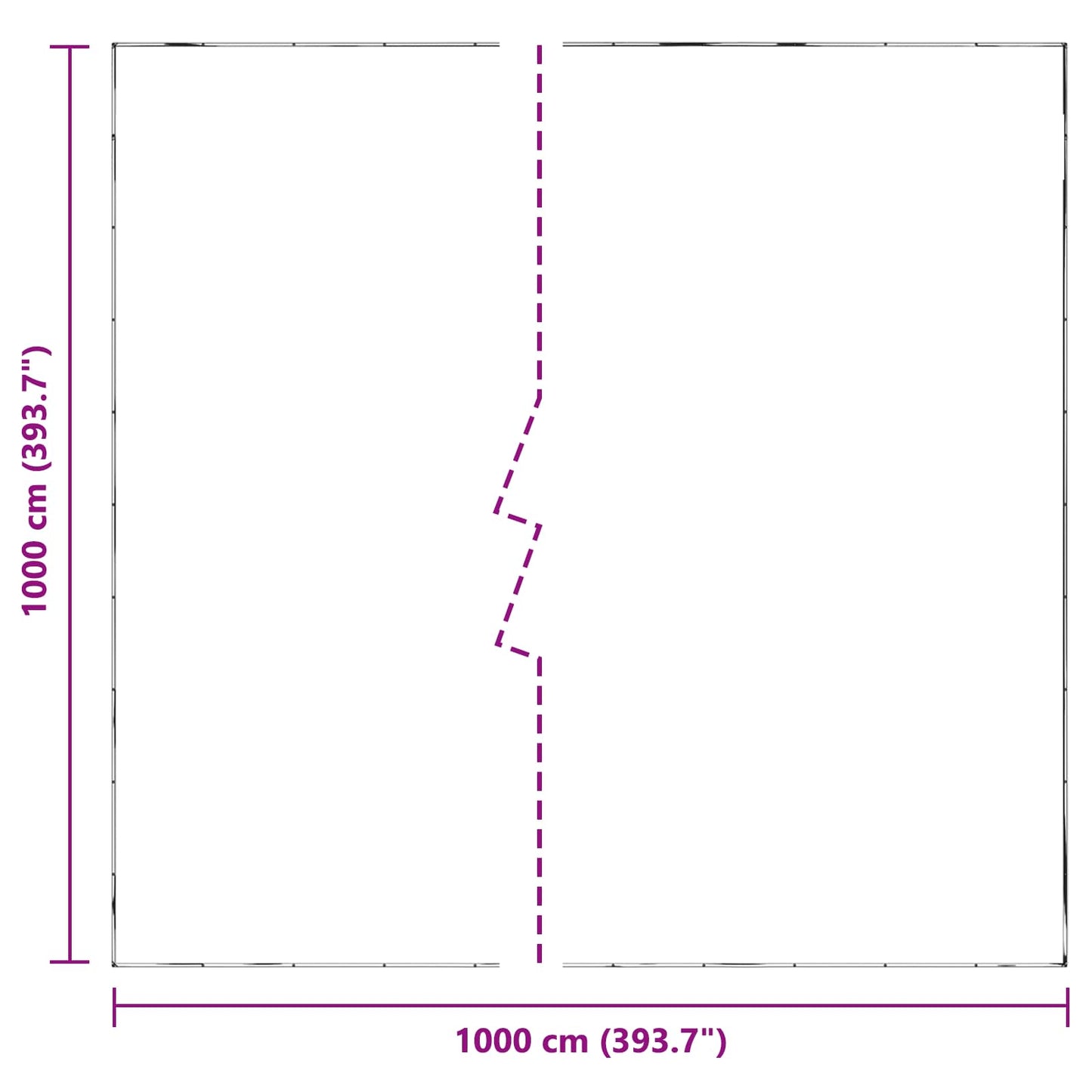 vidaXL Τεντόπανα με Θηλιές Διαφανές 10 x 10 m Πολυαιθυλένιο